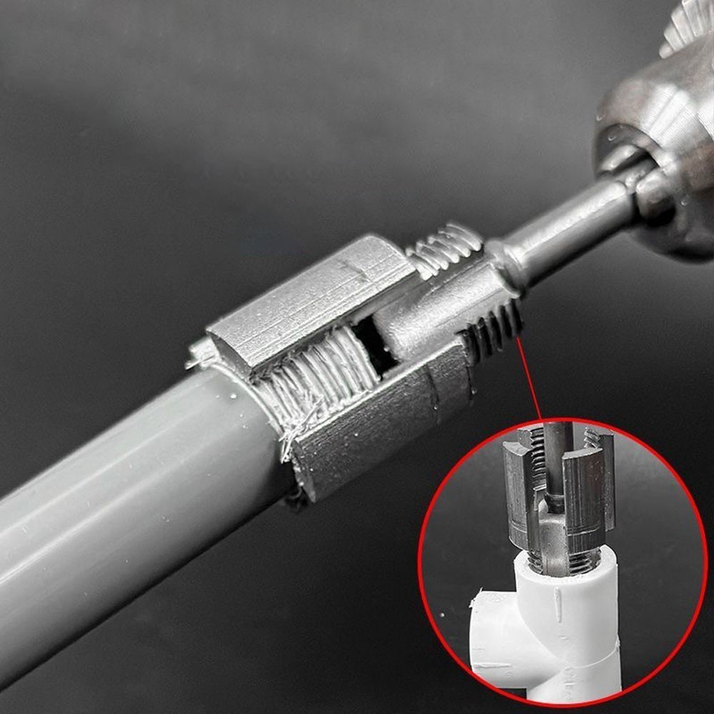 2pcs Integrated Internal & External Pipe Threading-Tool, PVC Pipe Threader Kit ~
