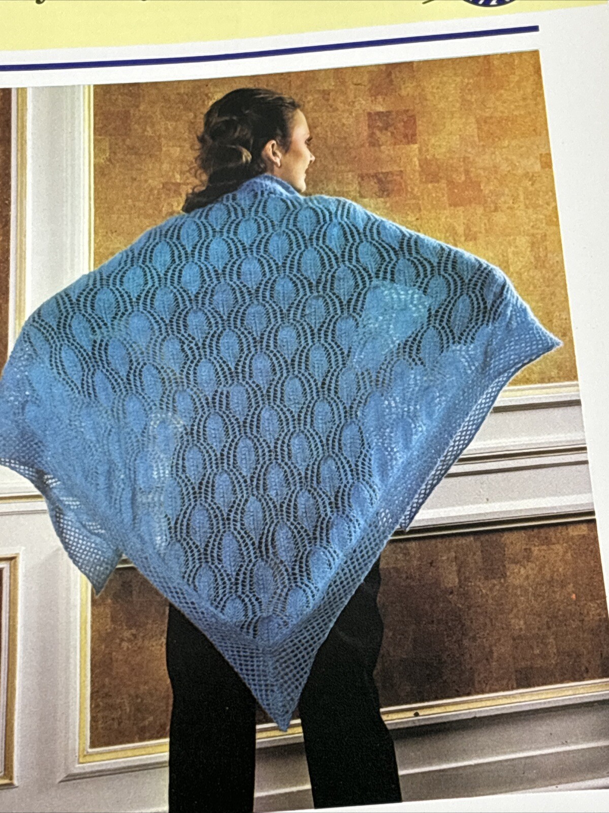 Lacy Shawl Women's Knitting Pattern Card