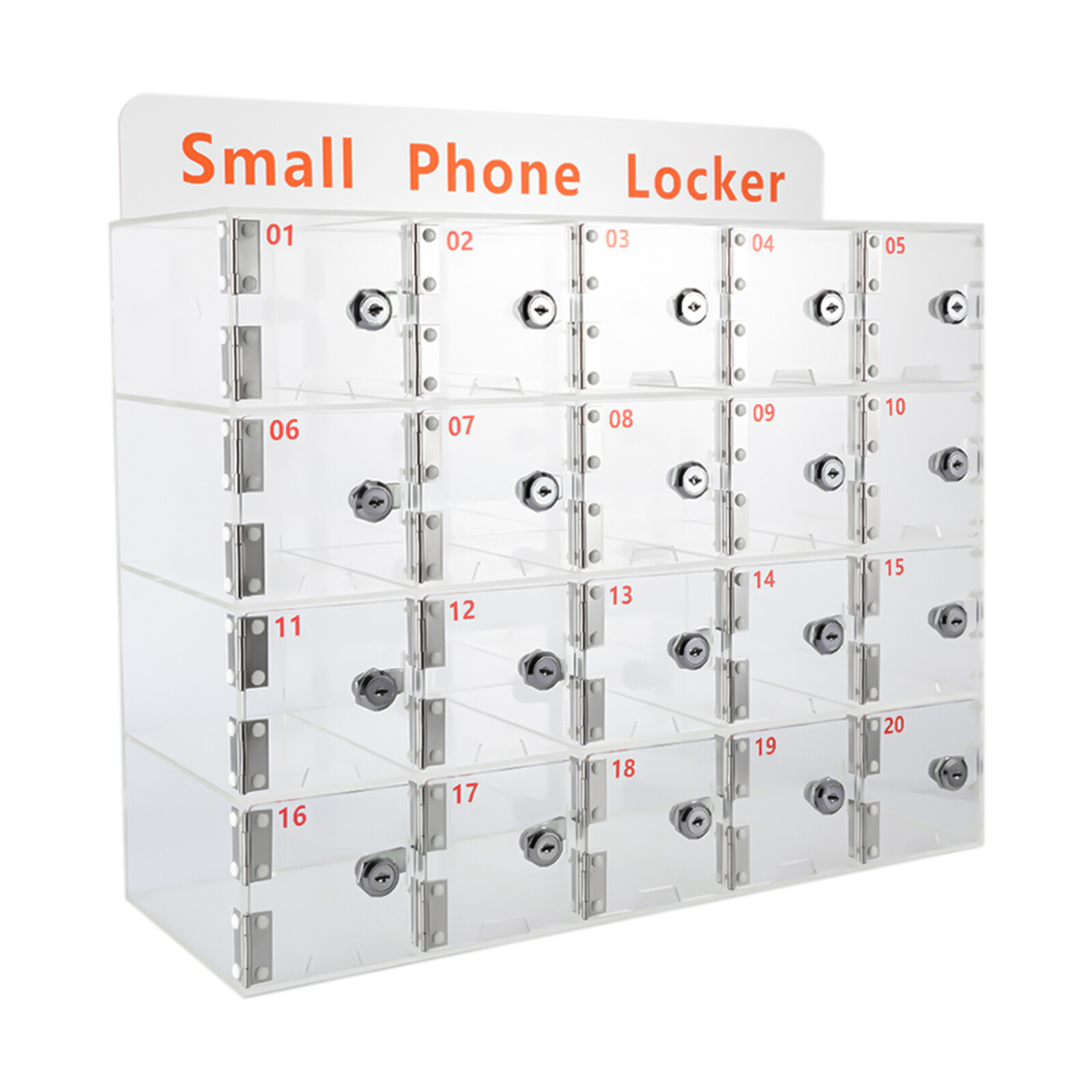 20 Slots Lockable Cell Phone Storage Locker Wall Mount For Office Gym School