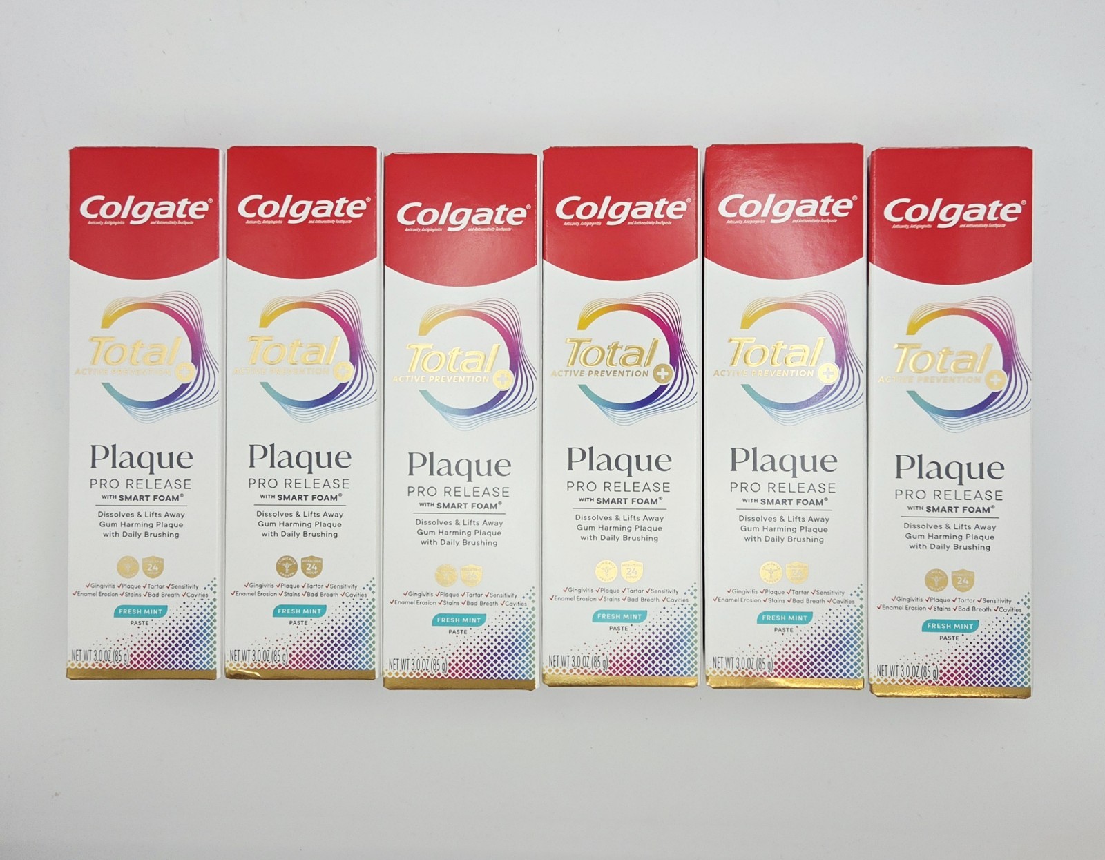 Colgate Plaque Pro Release Fresh Mint Toothpaste 3oz-6 Pack