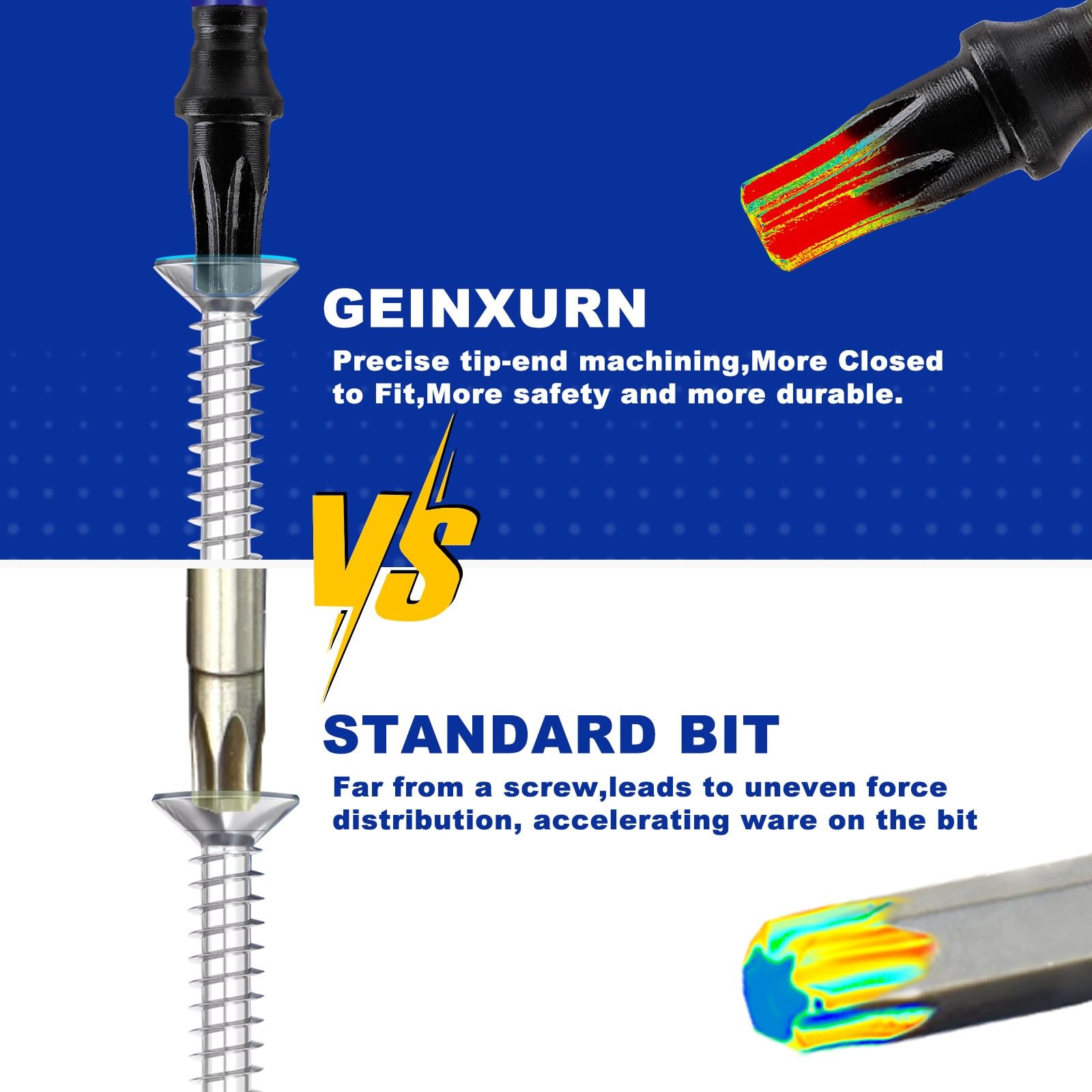 Geinxurn 2 In. Security T20 Impact Magnetic Screwdriver Bit Set, 30 2"-30PCS