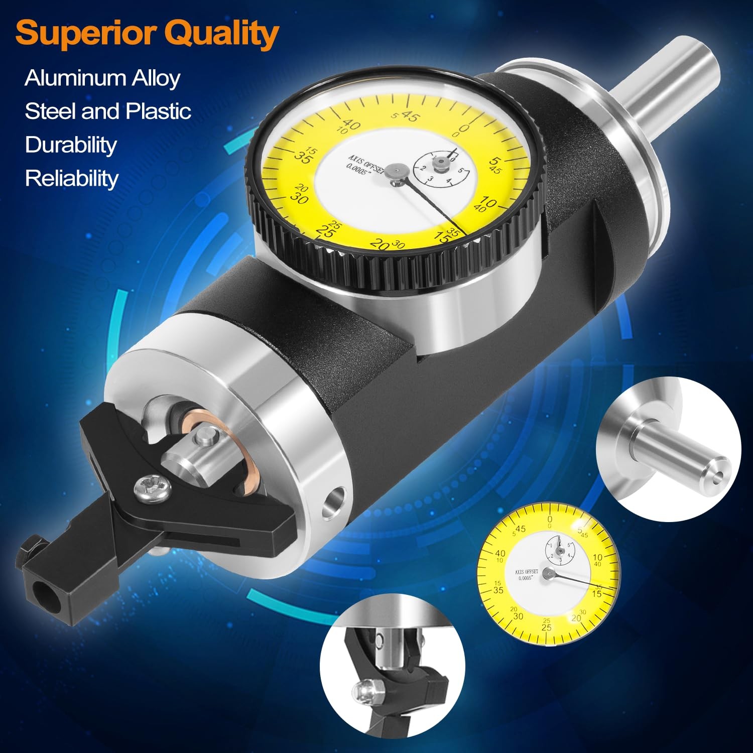 Coaxial Centering Indicator Co-Ax Precision Milling Machine Test Dial .0005 CNC