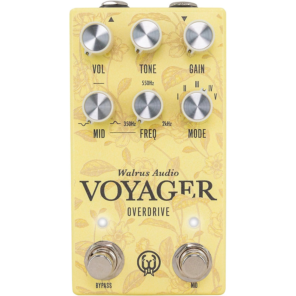 Walrus Audio Voyager Pre-Amp/Overdrive MKII Pedal Floral Series 2024 Yellow