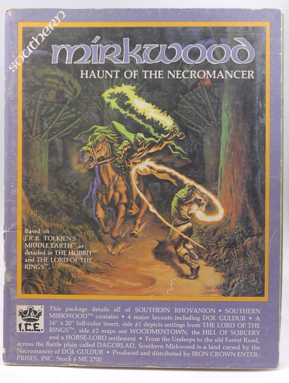 Southern Mirkwood Haunt of the Necromancer G+ w/Map MERP ICE Staff  ICE