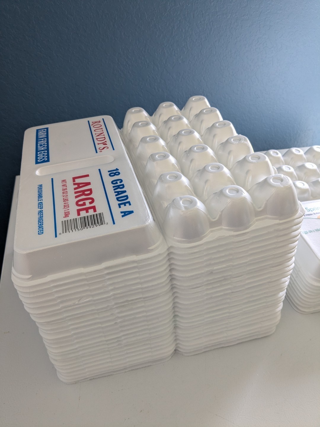 25 Egg Carton Lot Foam 18-ct Grade A Large Eggs Craft Hobby Gardening Farm Clean