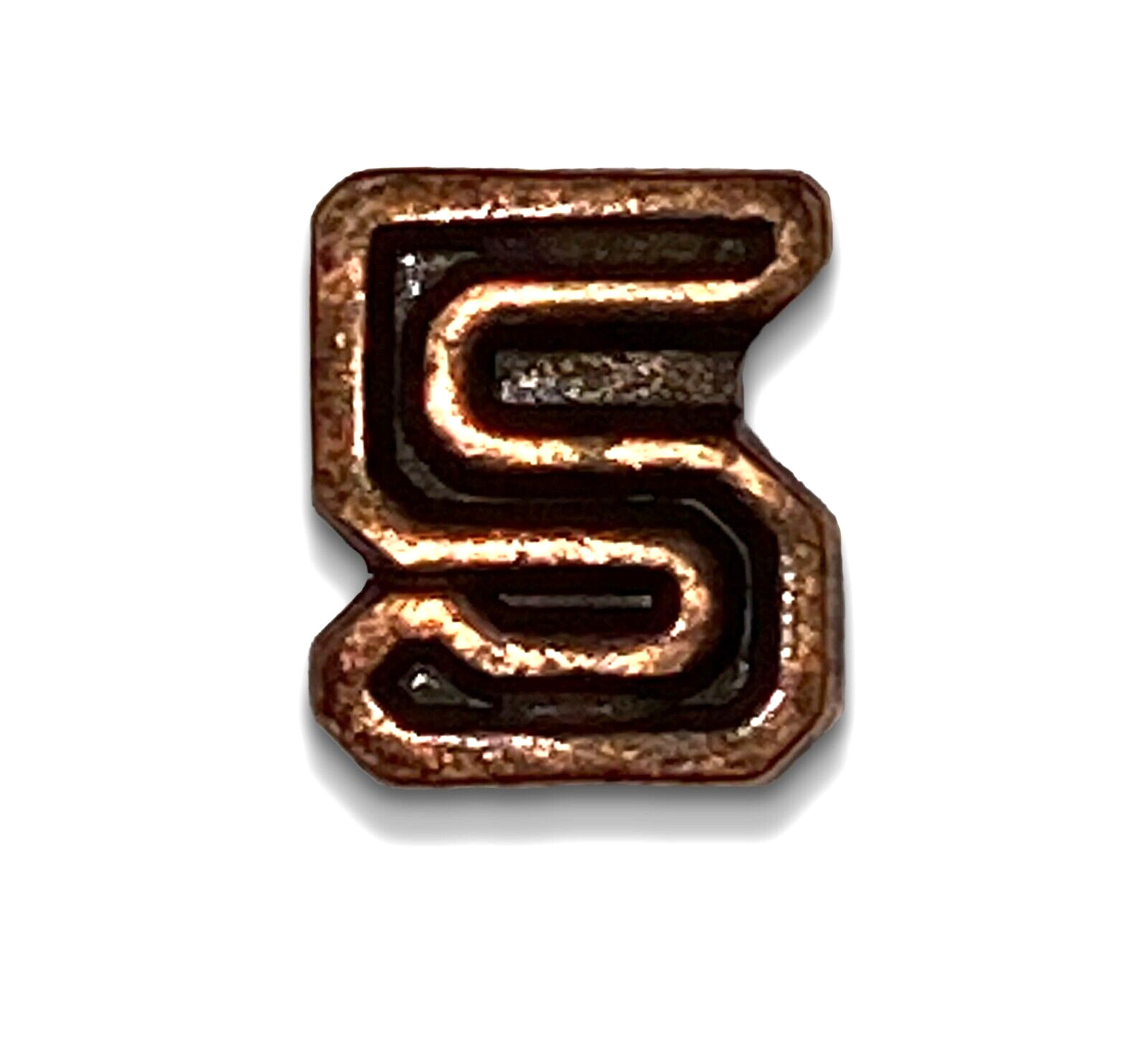 Number "5" 3/16" Bronze Ribbon Device (each)