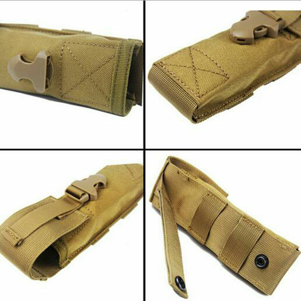 Tactical Molle Flashlight Torch Pouch Holder Waist Pack Knife Holster Belt Bag