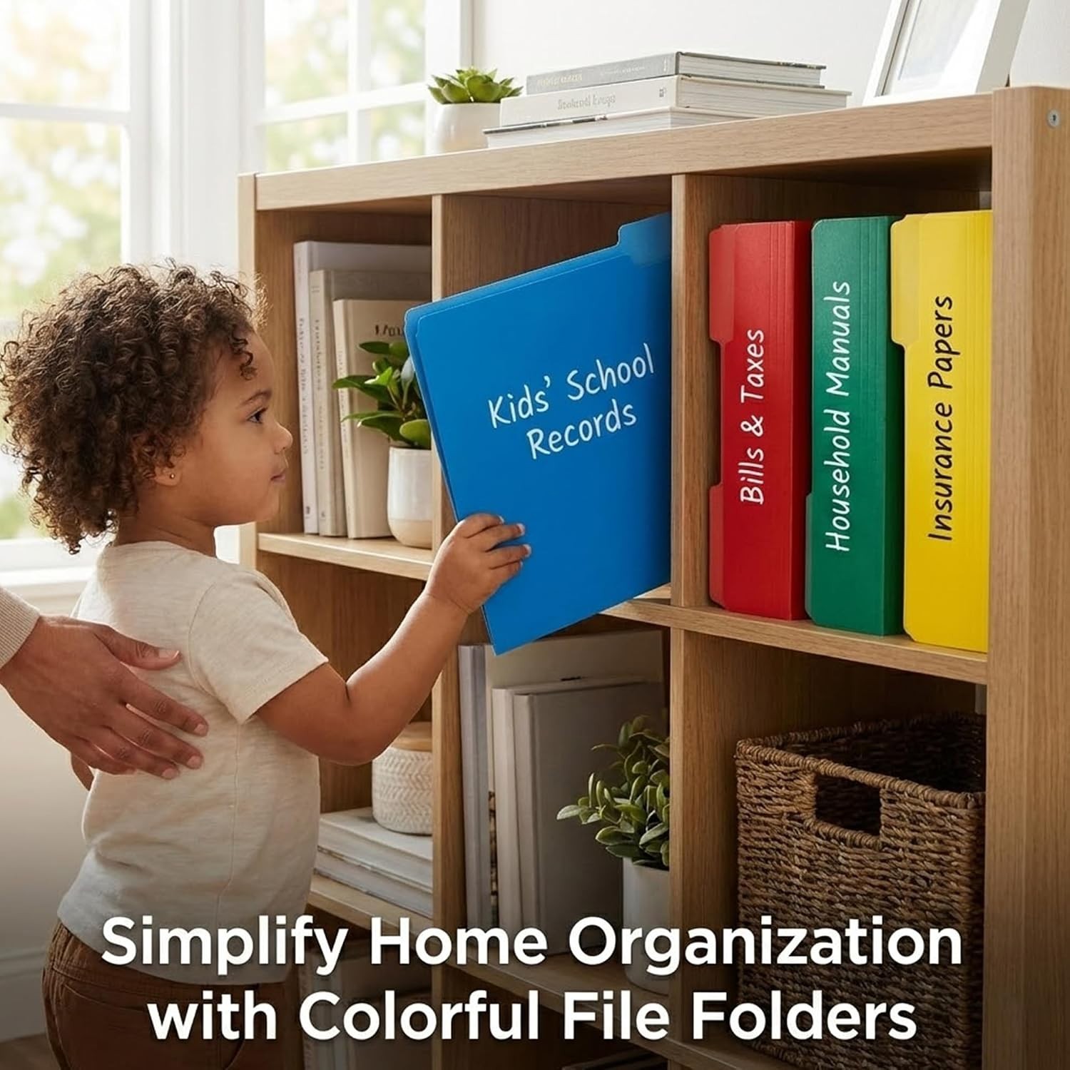 100 Pack Blue File Folders with 1/3-Cut Tabs - Durable Organization Solution
