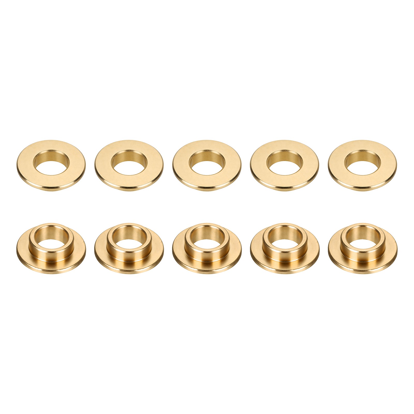 10Pcs, Flange Sleeve Bearings 10x14x6mm Self-Lubricating Sintered Bronze Bushing