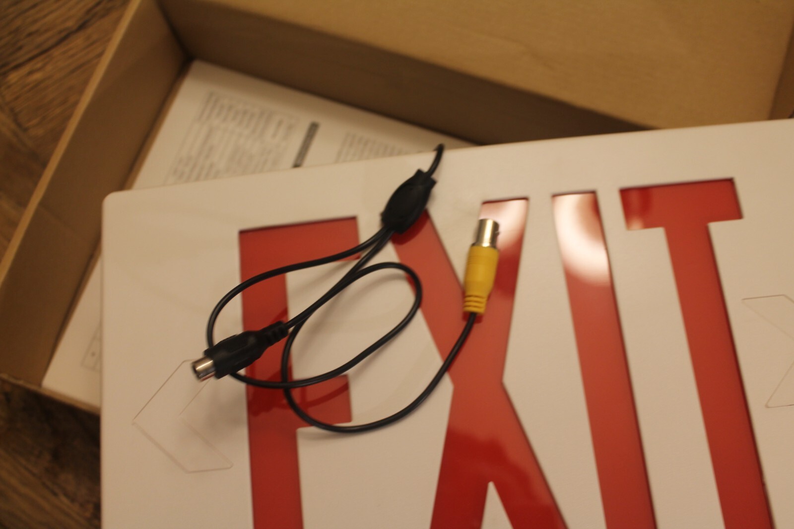 Astralite Exit Sign With Video Camera for CCTV Single Color Camera