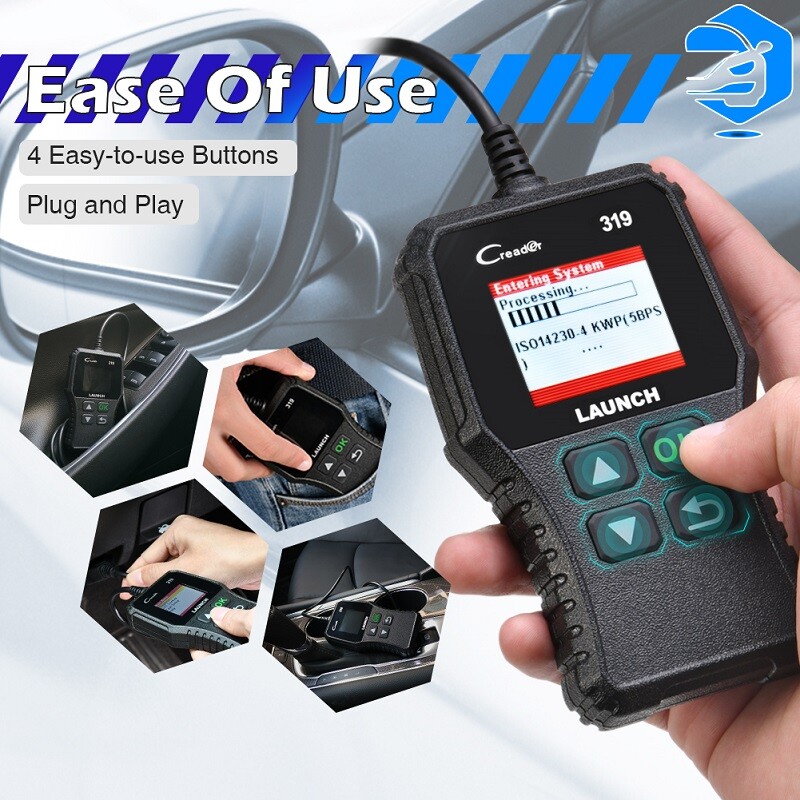 LAUNCH Automotive OBD2 Diagnostic Scanner Car Check Engine Light OBD Code Reader