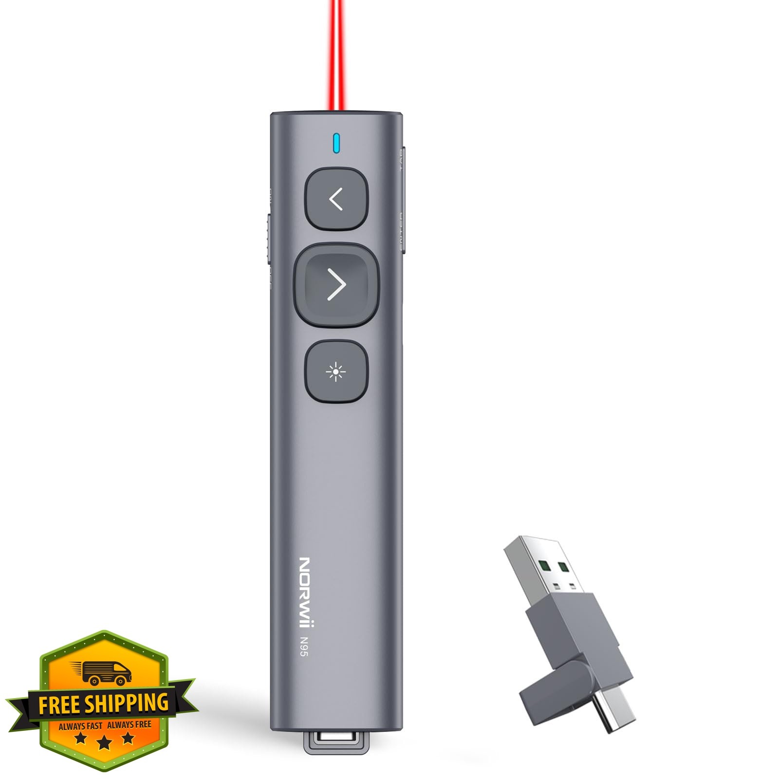 Norwii N95 Clicker Red Light USB-AC