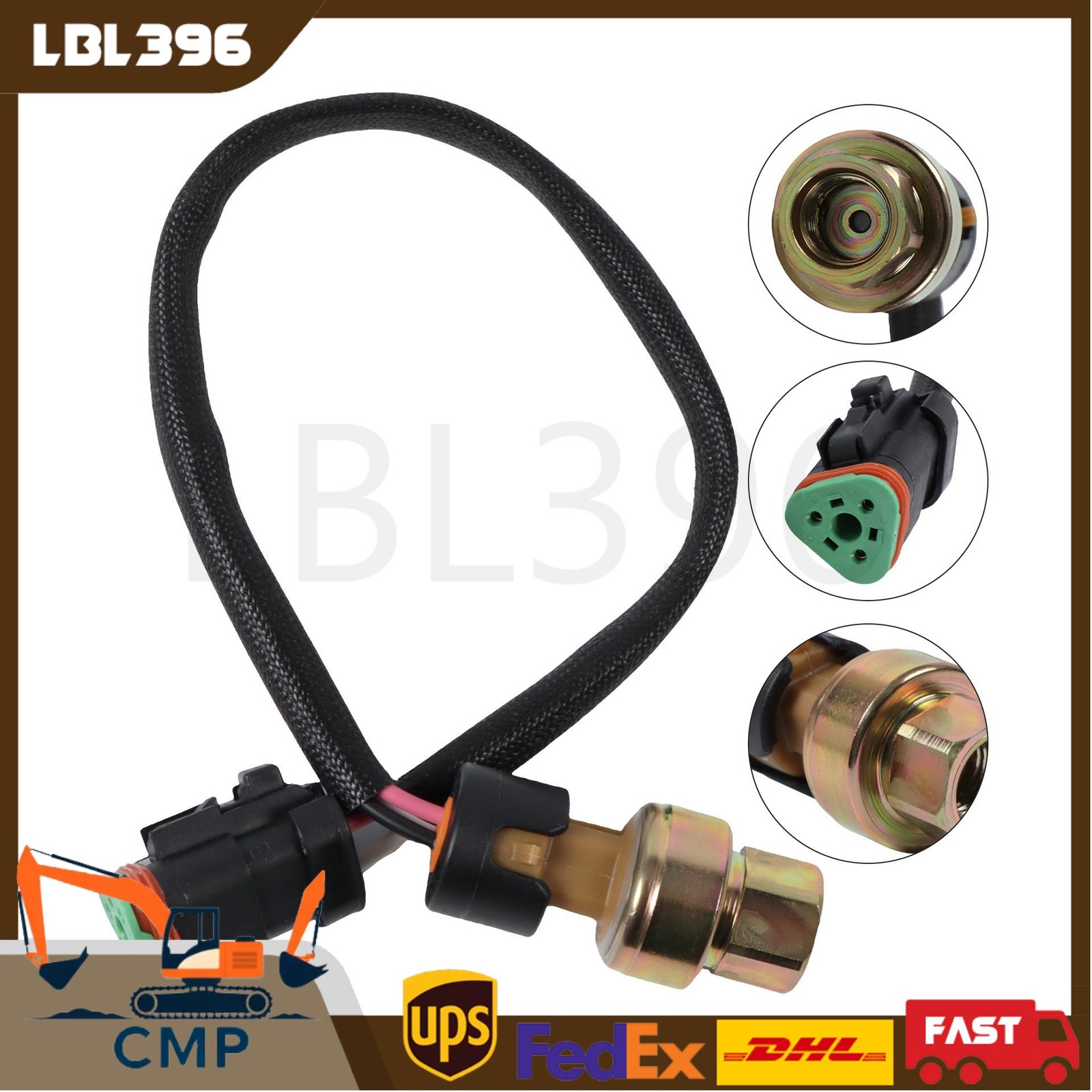 Oil Pressure Sensor 194-6724 For Caterpillar Engine 3126B 3406E C7 C12 C15 C16
