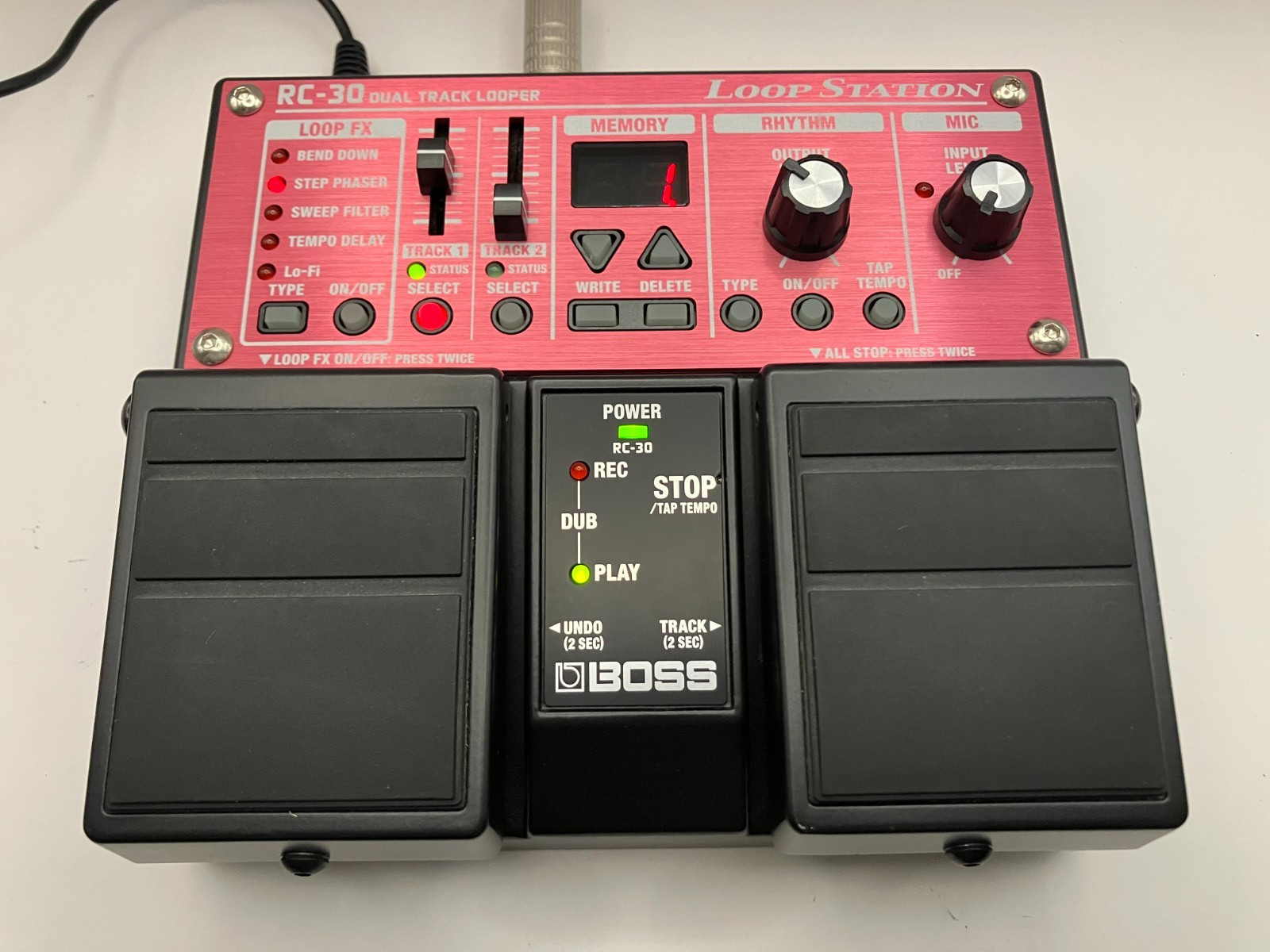 Boss RC-30 Looper Guitar Effect Pedal Dual Track Loop Station Working Used