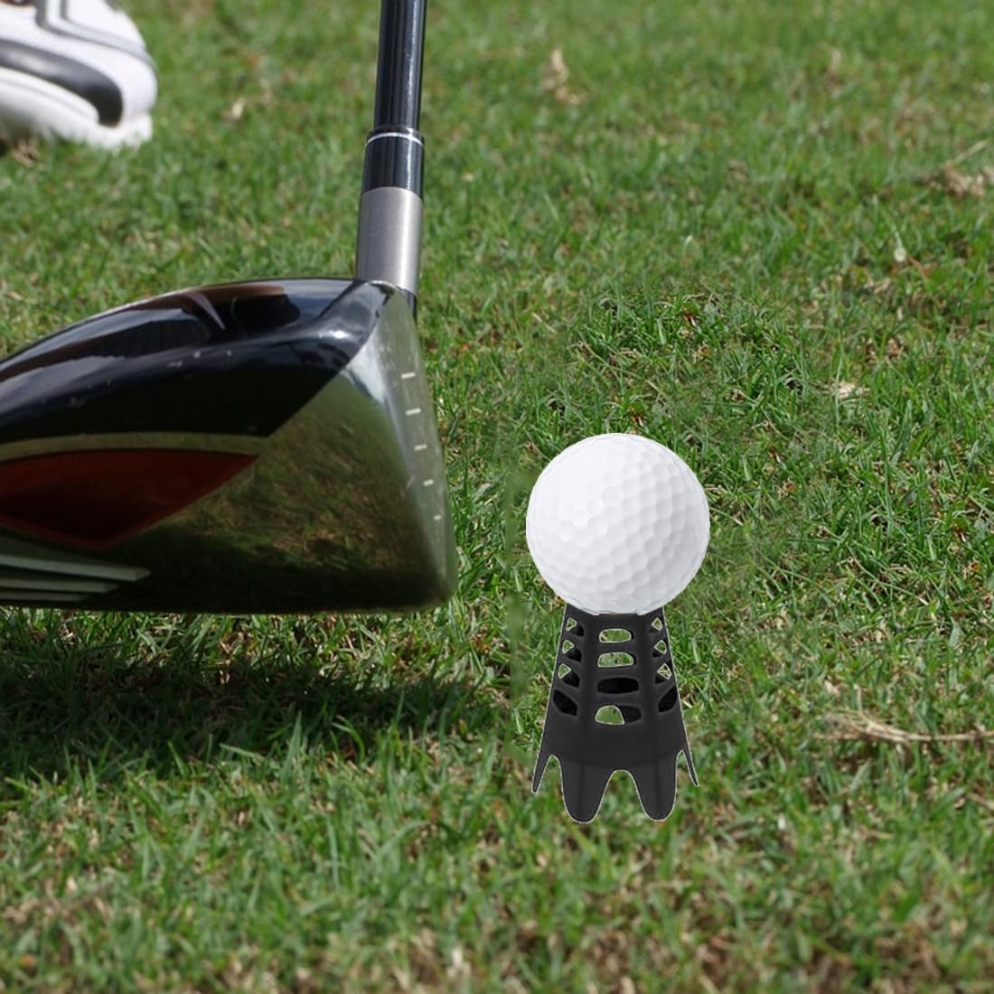 Plastic Golf Tees, Simulator Tees for Home, Outdoor Indoor Black