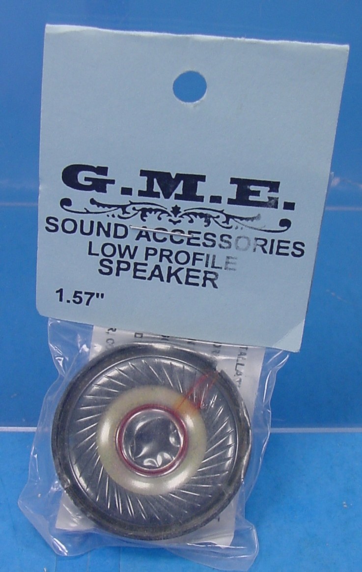 G.M.E. 1.57" 8 OHM SPEAKER FOR LOCOMOTIVE SOUND PFM PBL DCC HO,Sn3,S,On30,On3/O