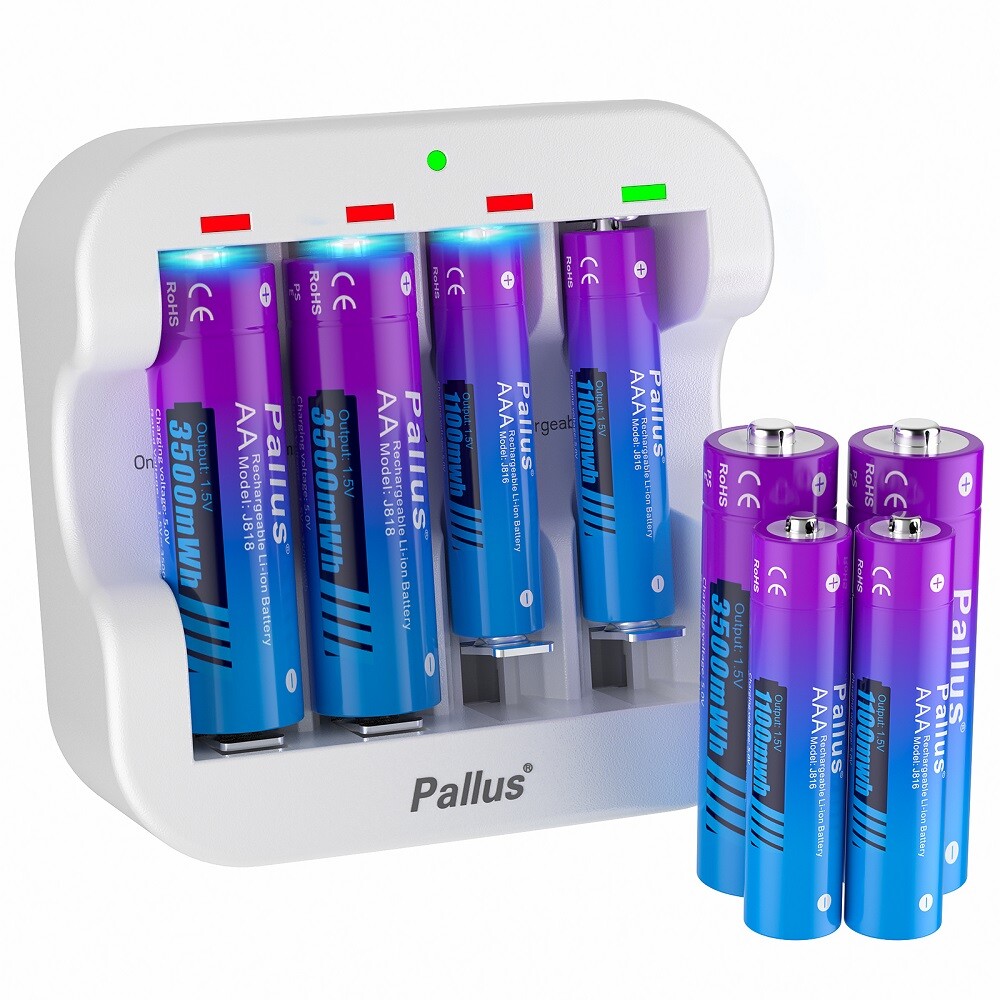 AA AAA Rechargeable Batteries 1.5V Lithium AA AAA Batteries USB Fast Charger Lot