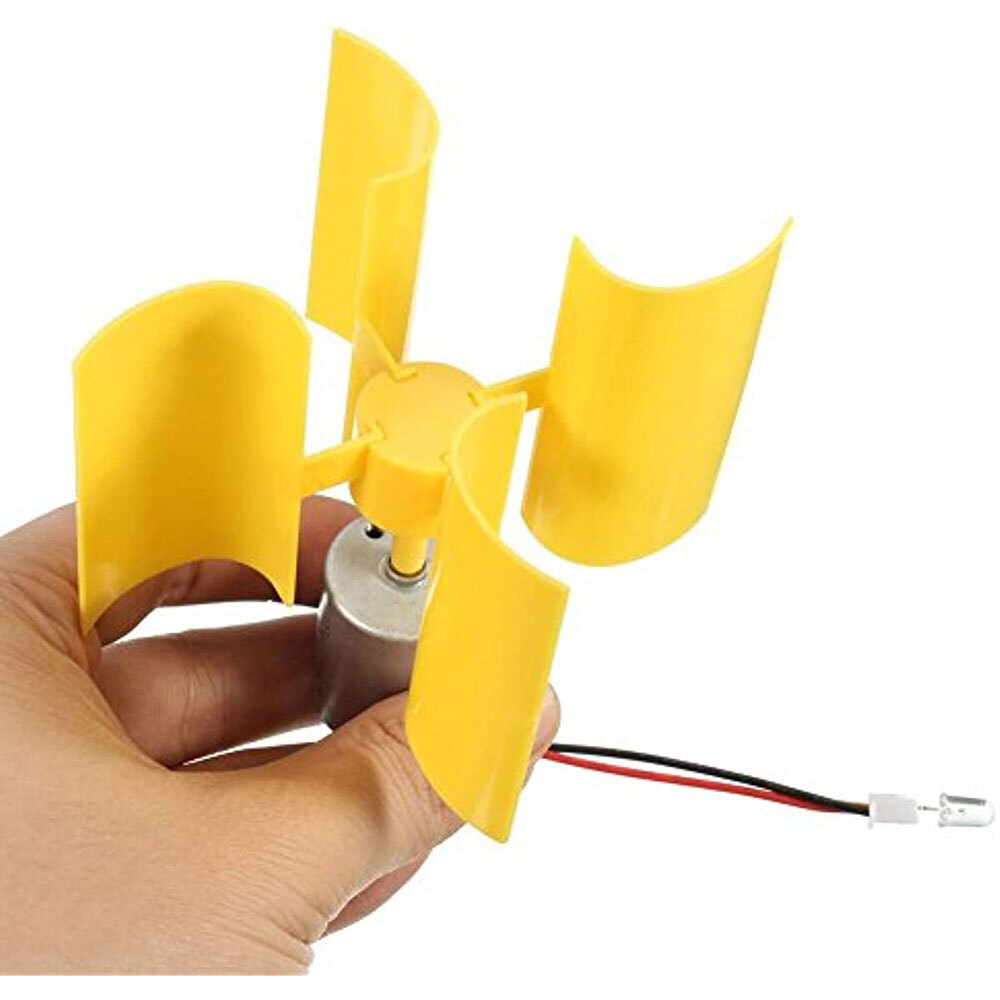 1PCS Small DC Motor Vertical Micro Wind Turbines blades Generator project Kit US