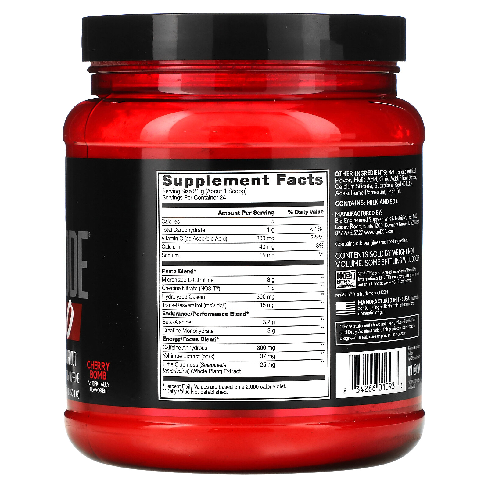 No-Xplode VASO, Ultimate Pump Pre-Workout, Cherry Bomb, 1.11 lb (504 g)
