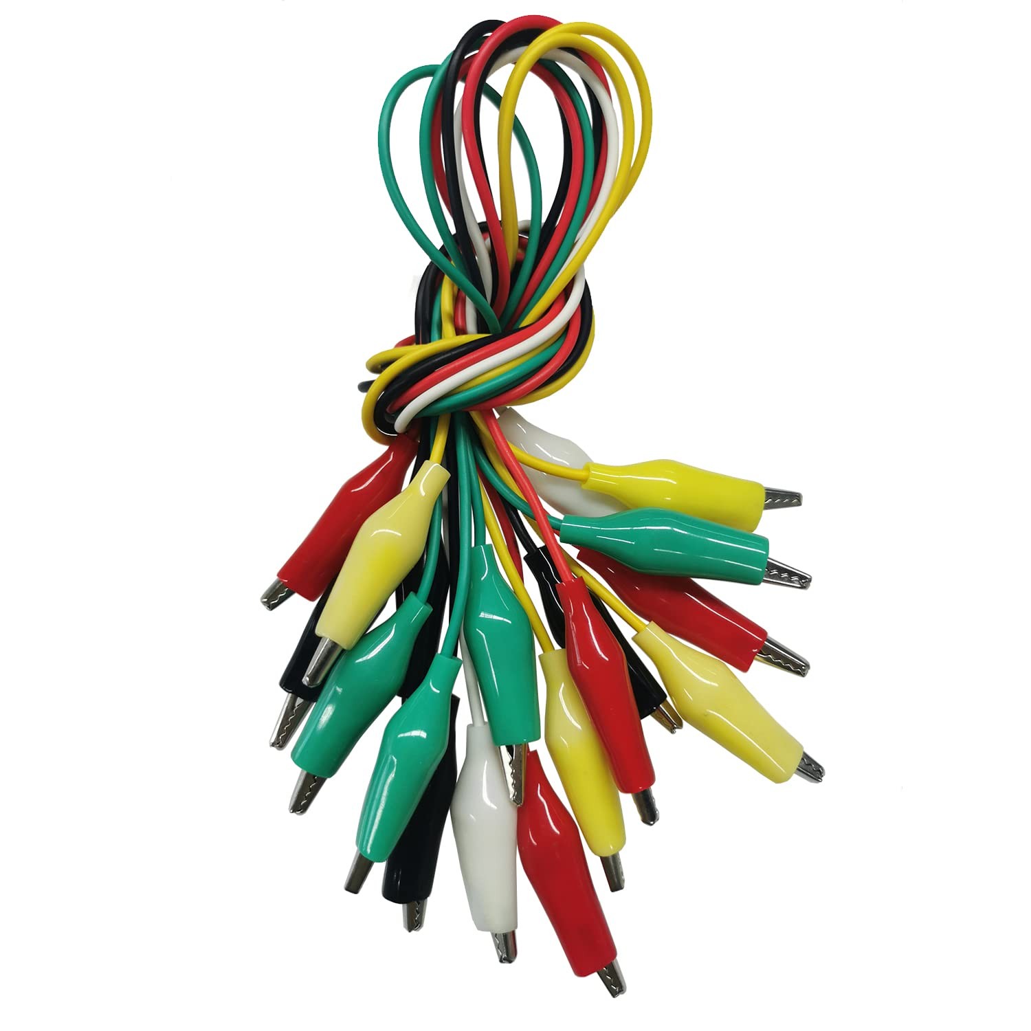 10 Pcs Electrical Alligator Clips with Wires Testing Probe Leads for Circuit