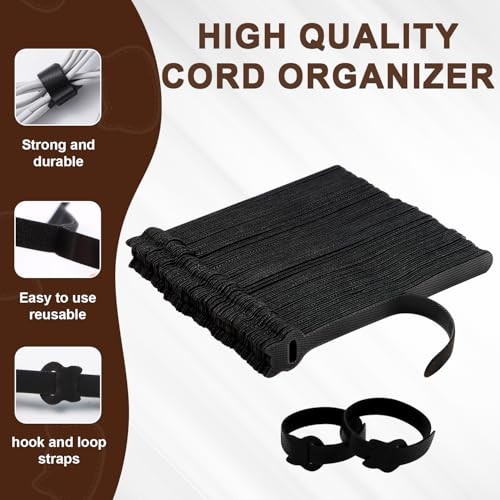 Reusable Cable Ties 100 Pack 6 In Heavy Duty Adjustable Hook 6 In * 100 Pack