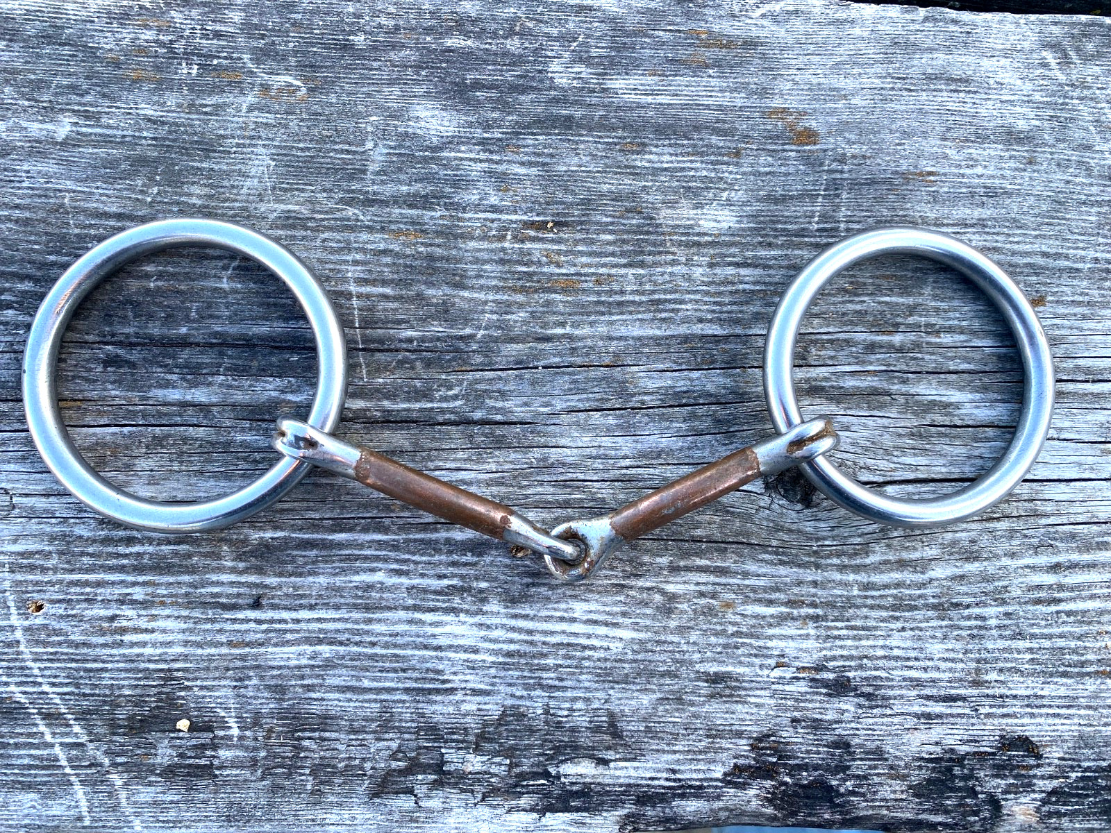 Used Reinsman 5" heavy loose ring snaffle bit 123 w/copper mouth US made VGC