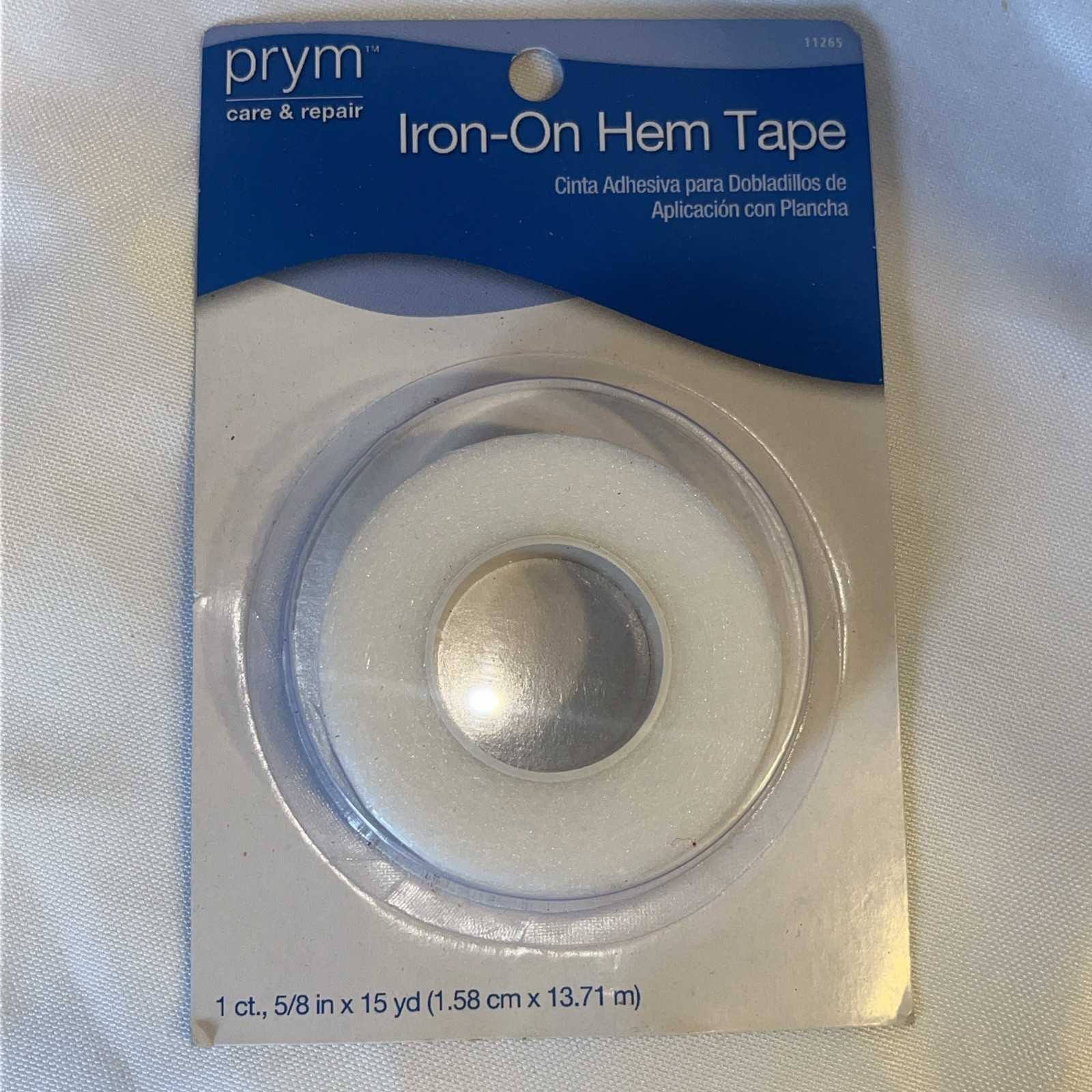 Prym Consumer USA Iron 15 YD Hem Tape White Iron On 5/8’’ NO Sew Repair
