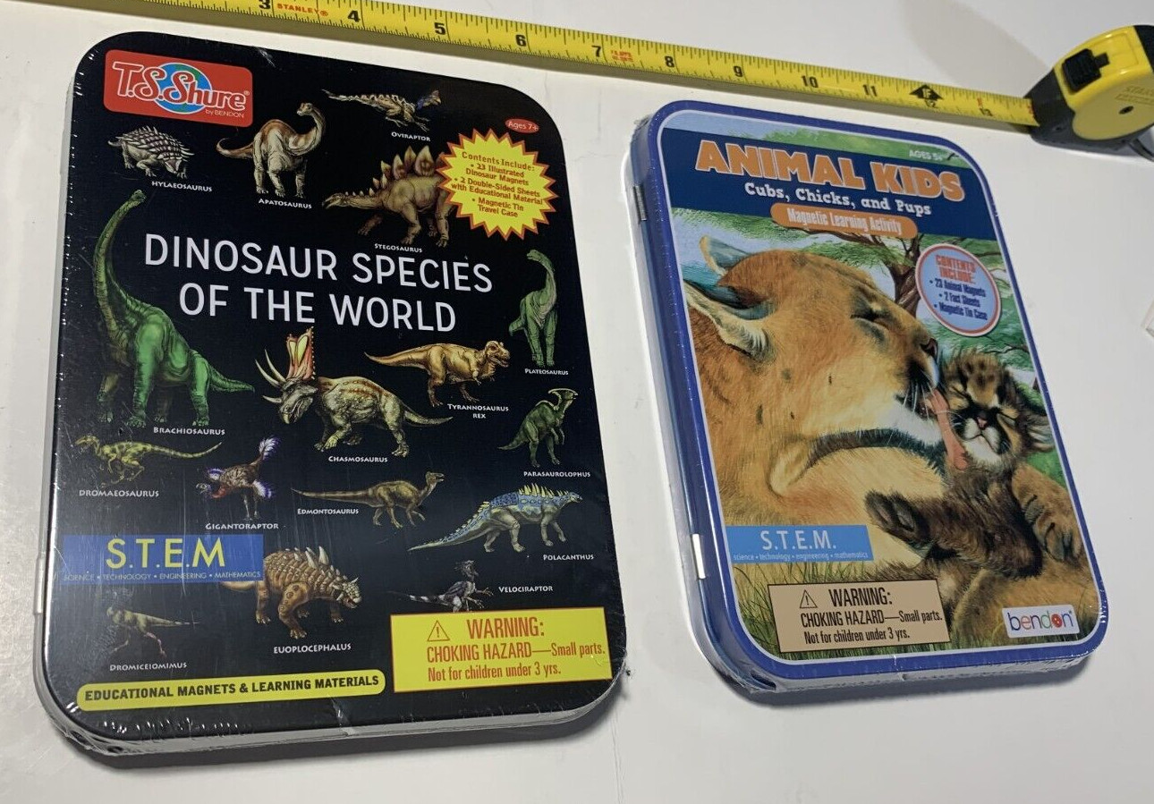 T.S. Shure S.T.E.M STEM Magnetic Animal Kids & Dinosaur Species Sealed Lot Of 2