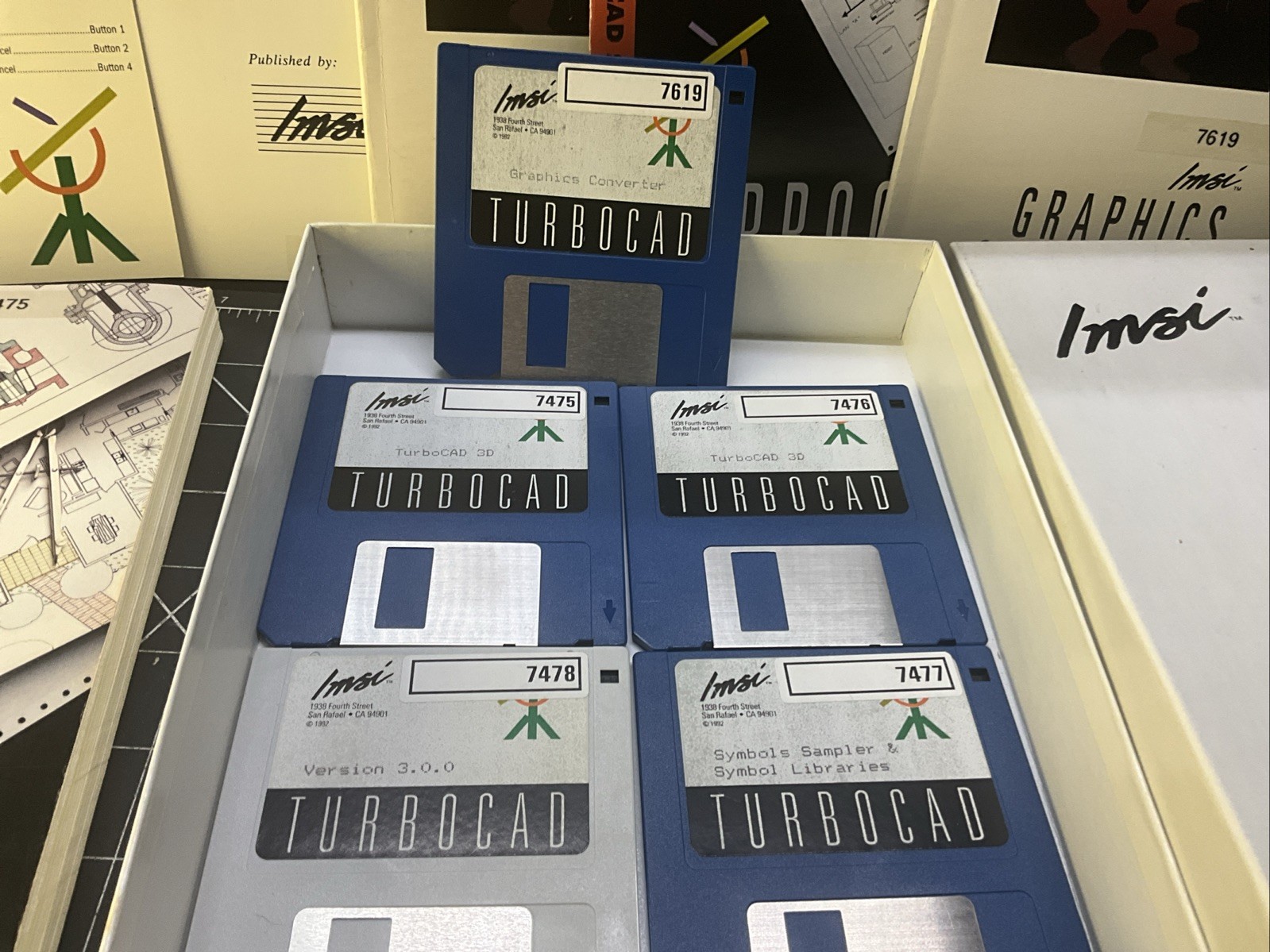 Turbocad 3d Version 3.0 - 1992 Software 3.5 Floppy Disc