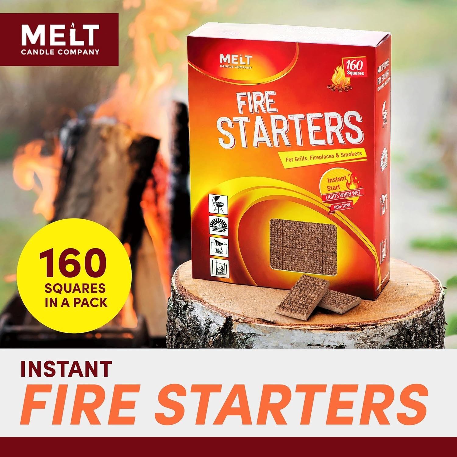 Fire Starter Squares 160pcs Tumbleweed