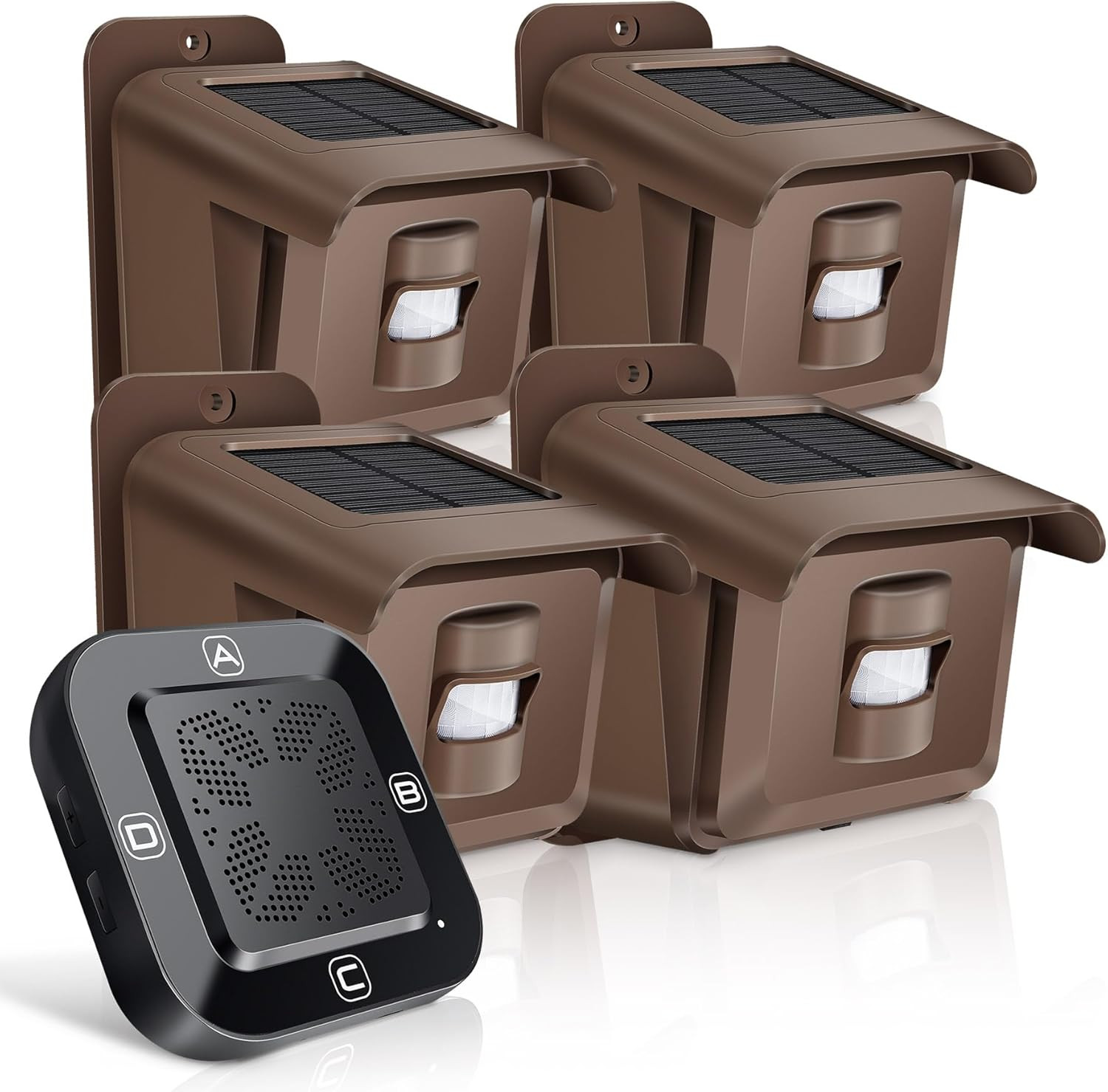 Woinnmm Solar Wireless Driveway Alarm 1/2 Mile Long Range, Driveway Alarms Wirel