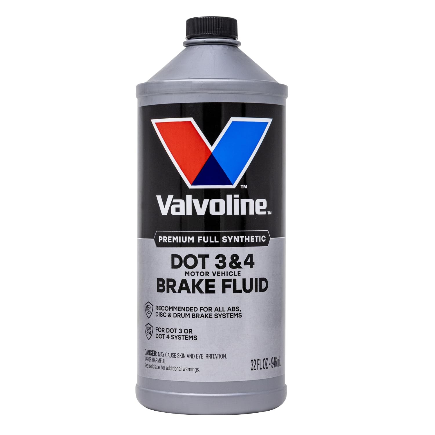 Valvoline DOT 3 & 4 Synthetic Brake Fluid with High Boiling Point, 32 fl oz