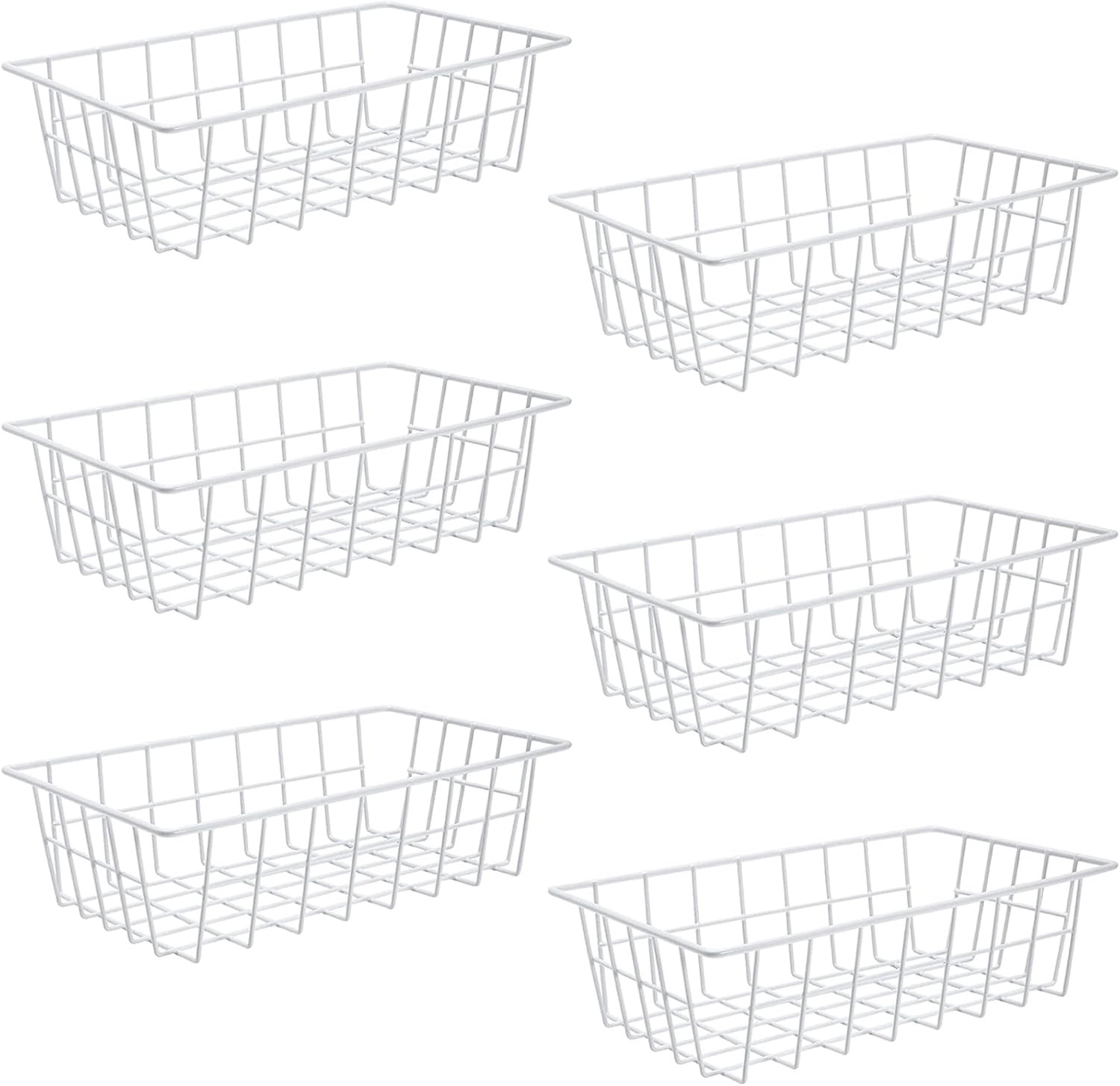 Freezer Organizer Bins Metal Wire Storage Baskets for Upright Refrigerator Chest