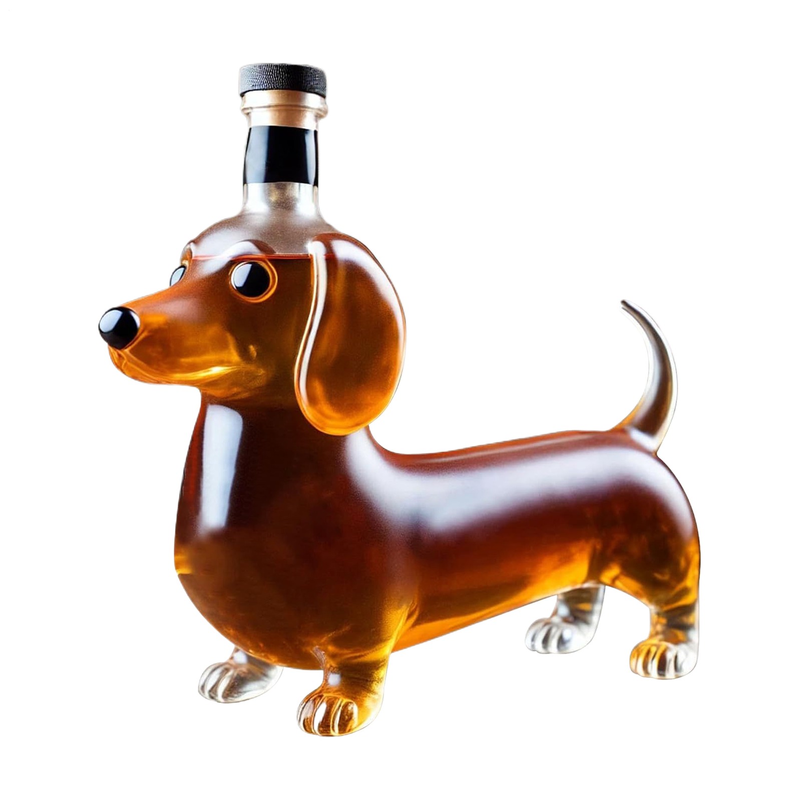2025 Sausage Wiener Dachshund Dog Whiskey Bottle Decanter Statue Decoration