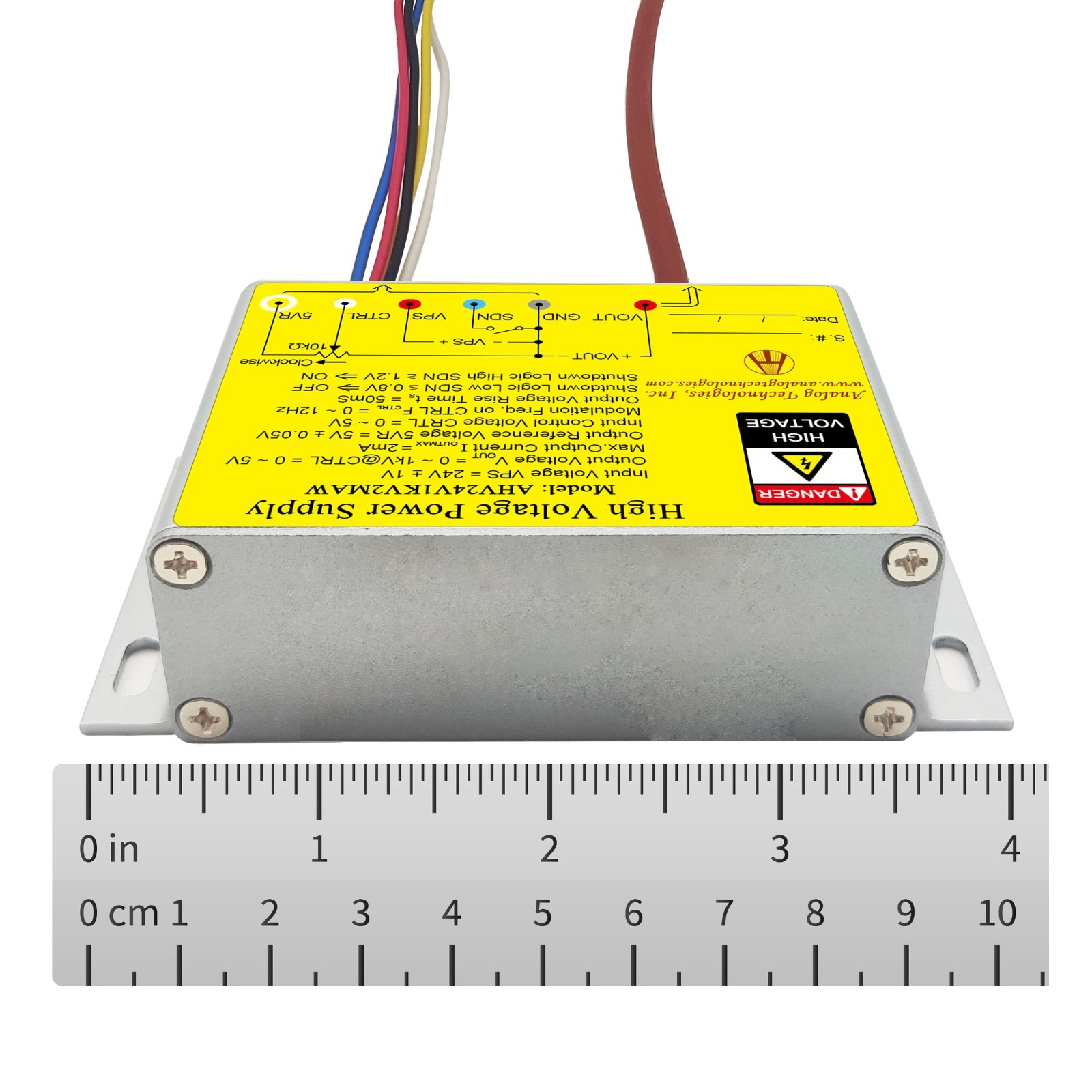 AHV24V1KV2MAW DC-DC HV Power Supply Module 24V Input 0-1KV 2mA Control