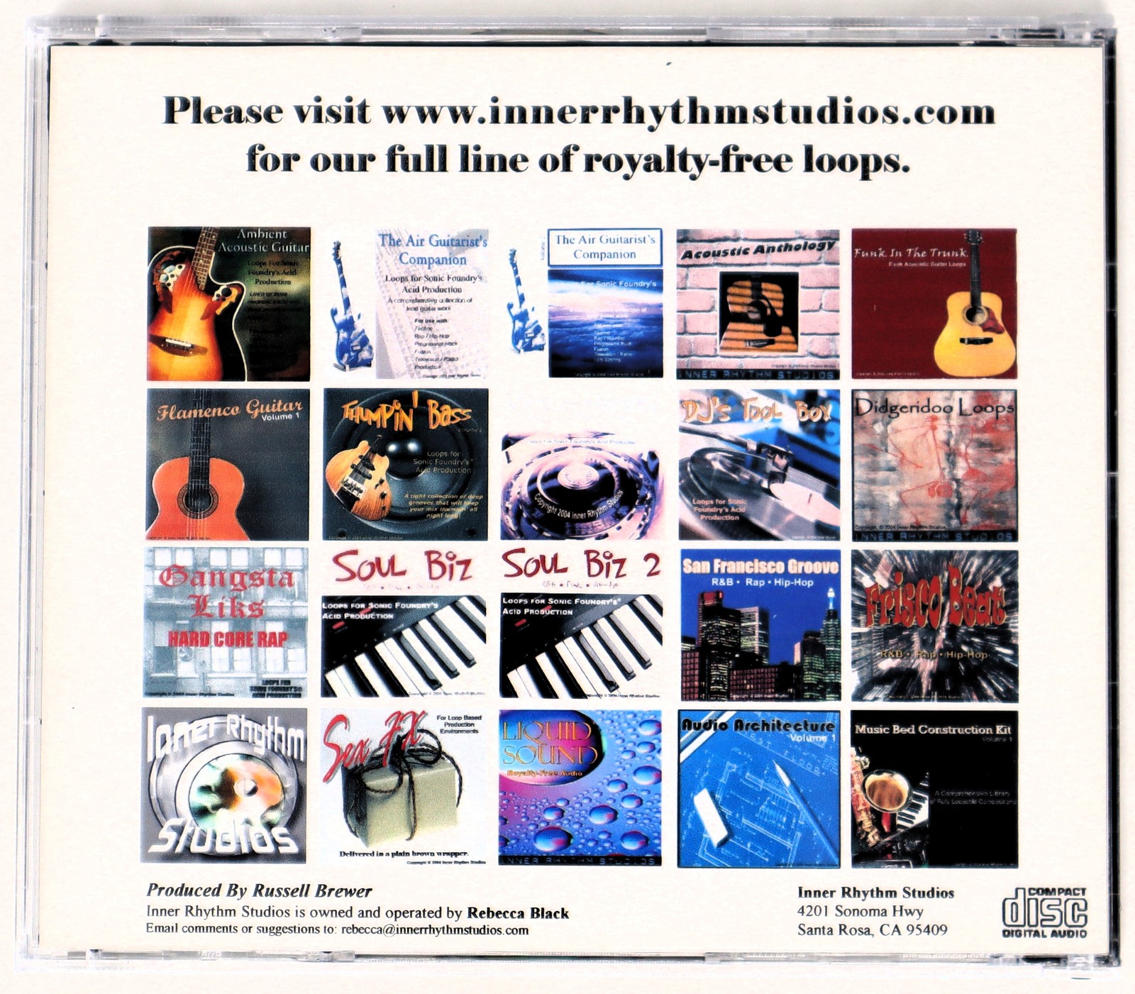 Inner Rhythm Studios Ambient Acoustic Sample Library/Sound Library/Sampling CD