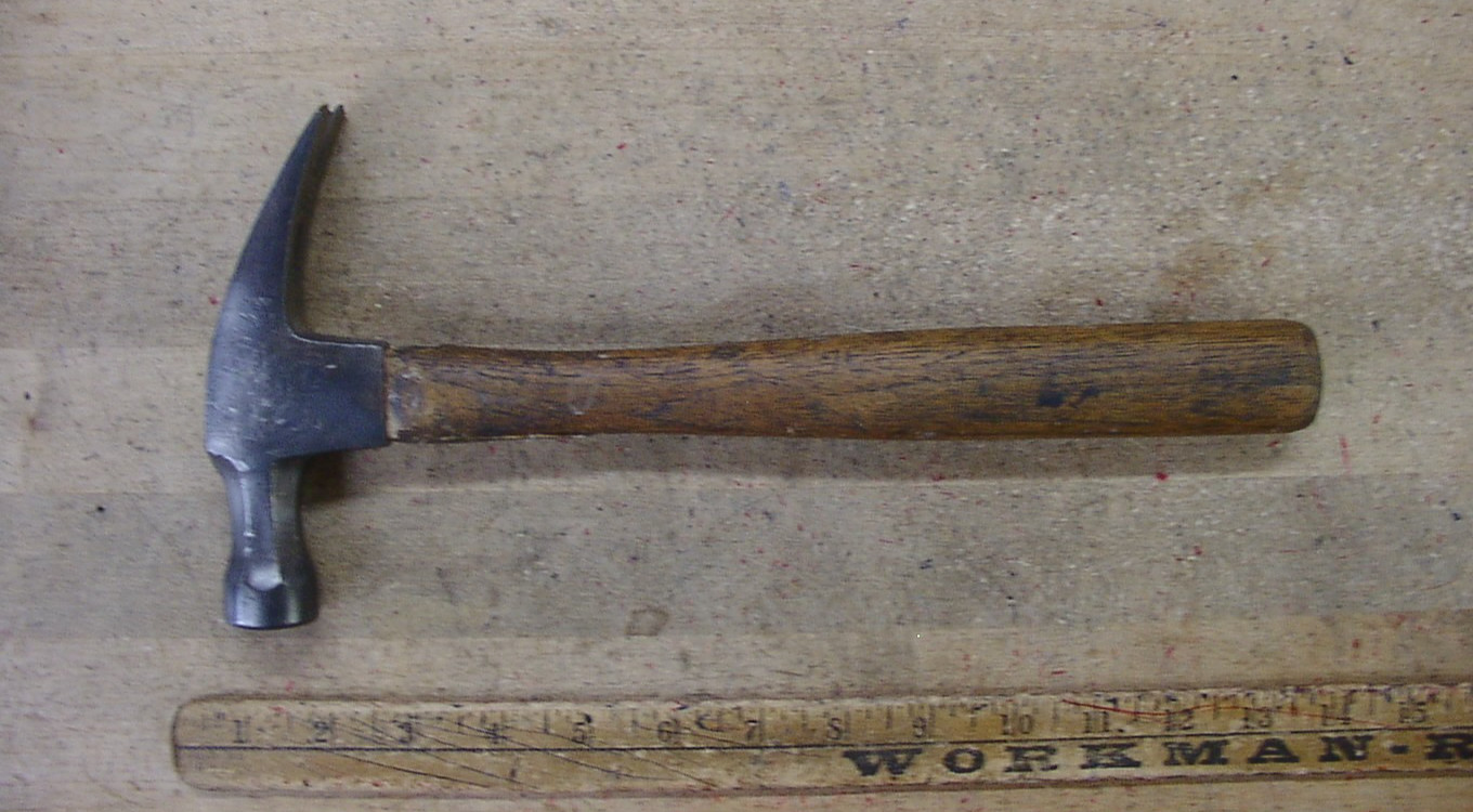 Vntg Craftsman-M-Straight Claw  Hammer,1lb.6.3oz,6" Head,Orig. Handle,FAIR,READ!