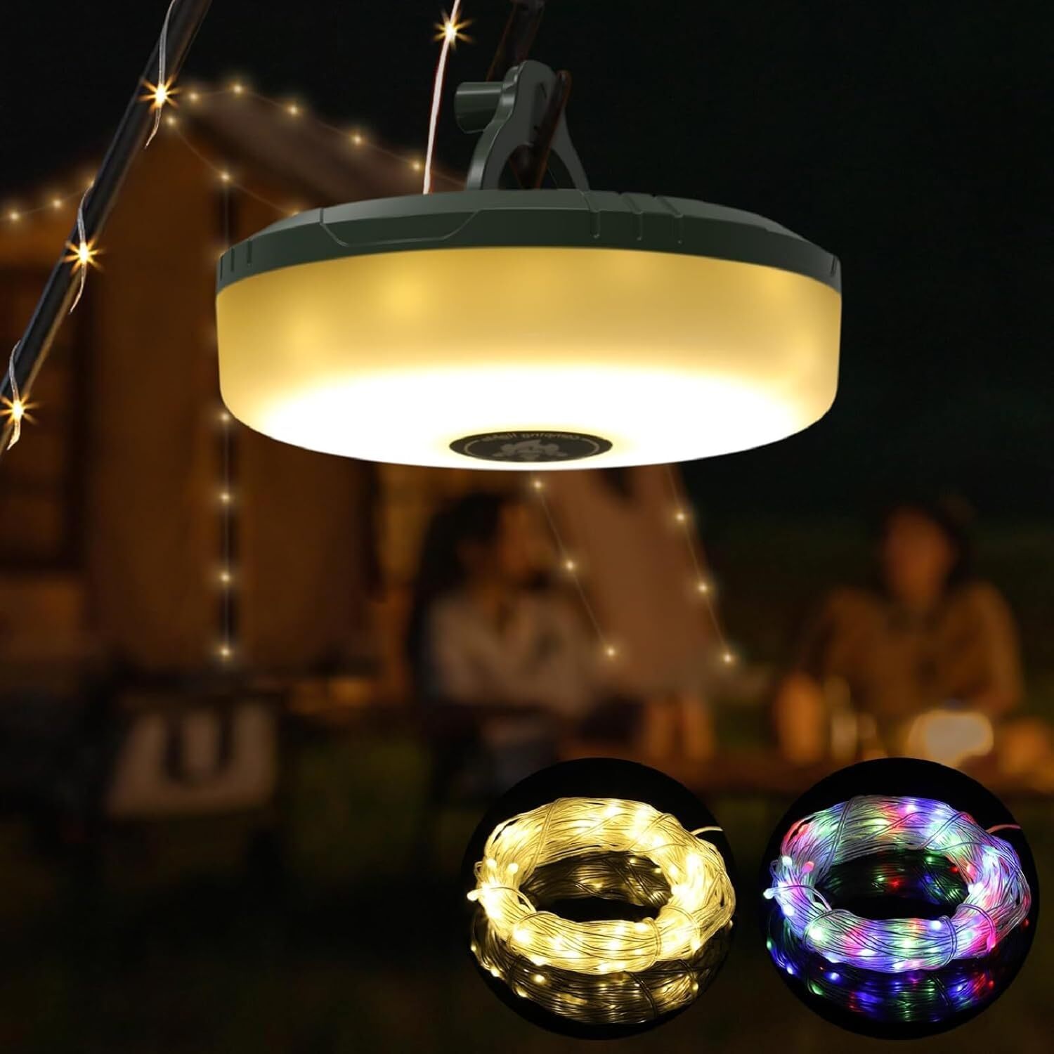 Portable Camping String Lights USB Rechargeable LED Tent Camping Lamps 10M