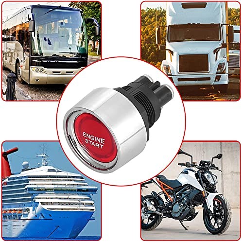 Gebildet Universal 12V-24V/50A SPST Momentary Red-engine Start Stop Button