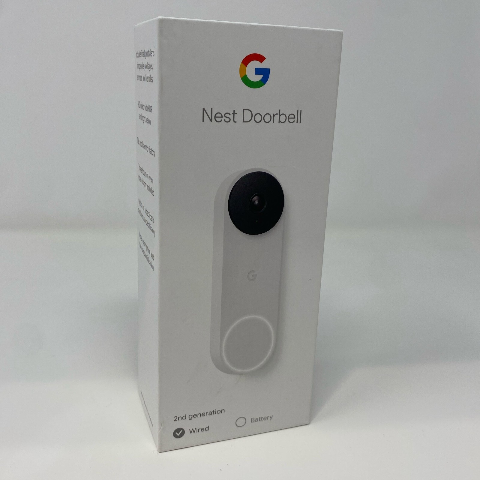 Google Nest Doorbell Wired 2nd Gen - Snow (GA02767-US)