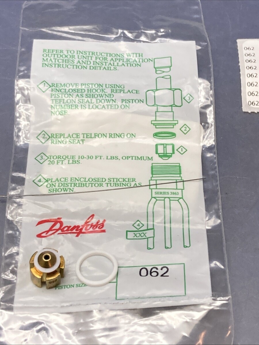 NEW GENUINE DANFOSS LENNOX 100484-12 FLOW CHECK PISTON ORIFICE ASSEMBLY KIT