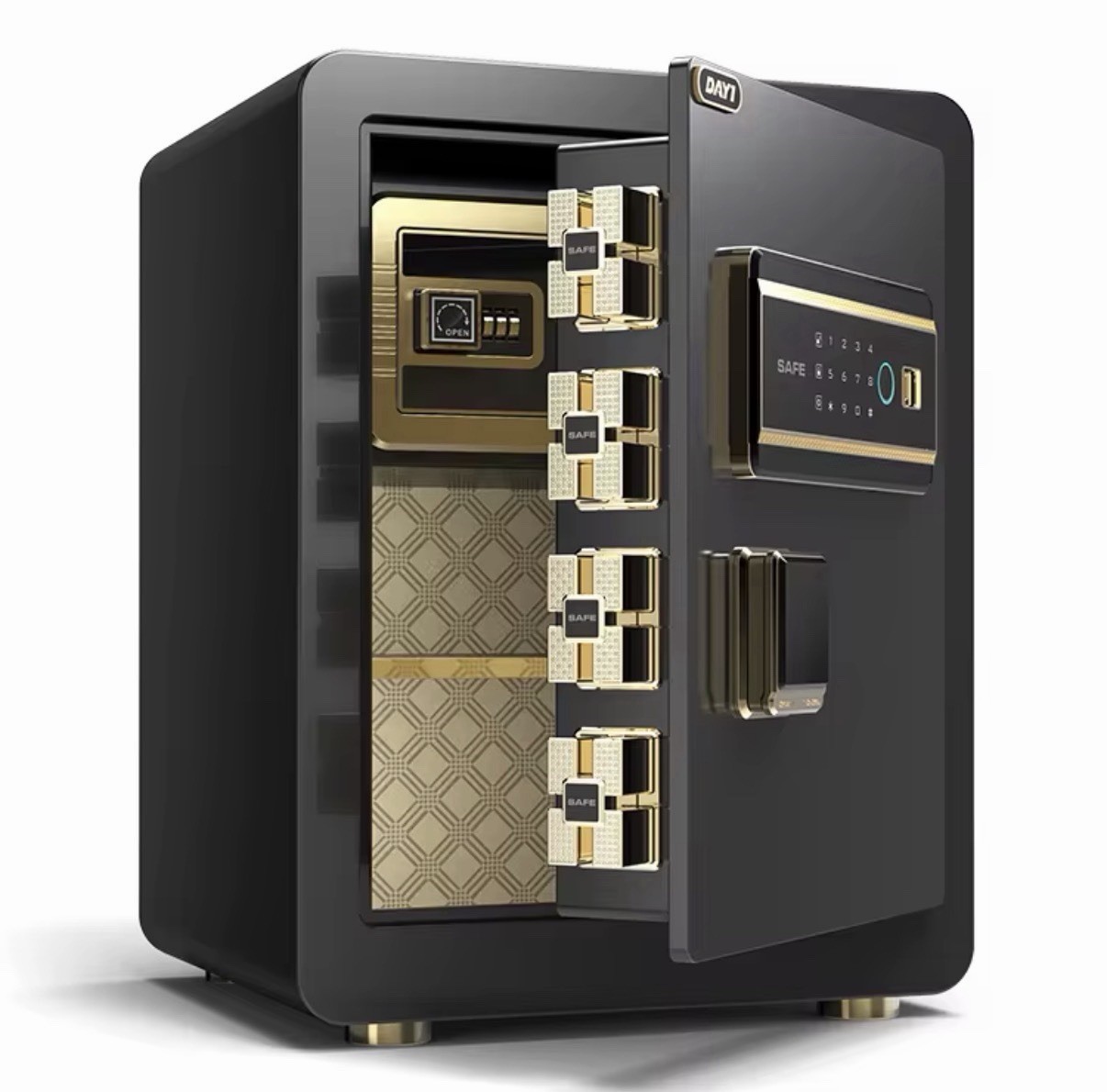 Large Biometric Fingerprint Safe Box - Digital Home Office Gun Money Security