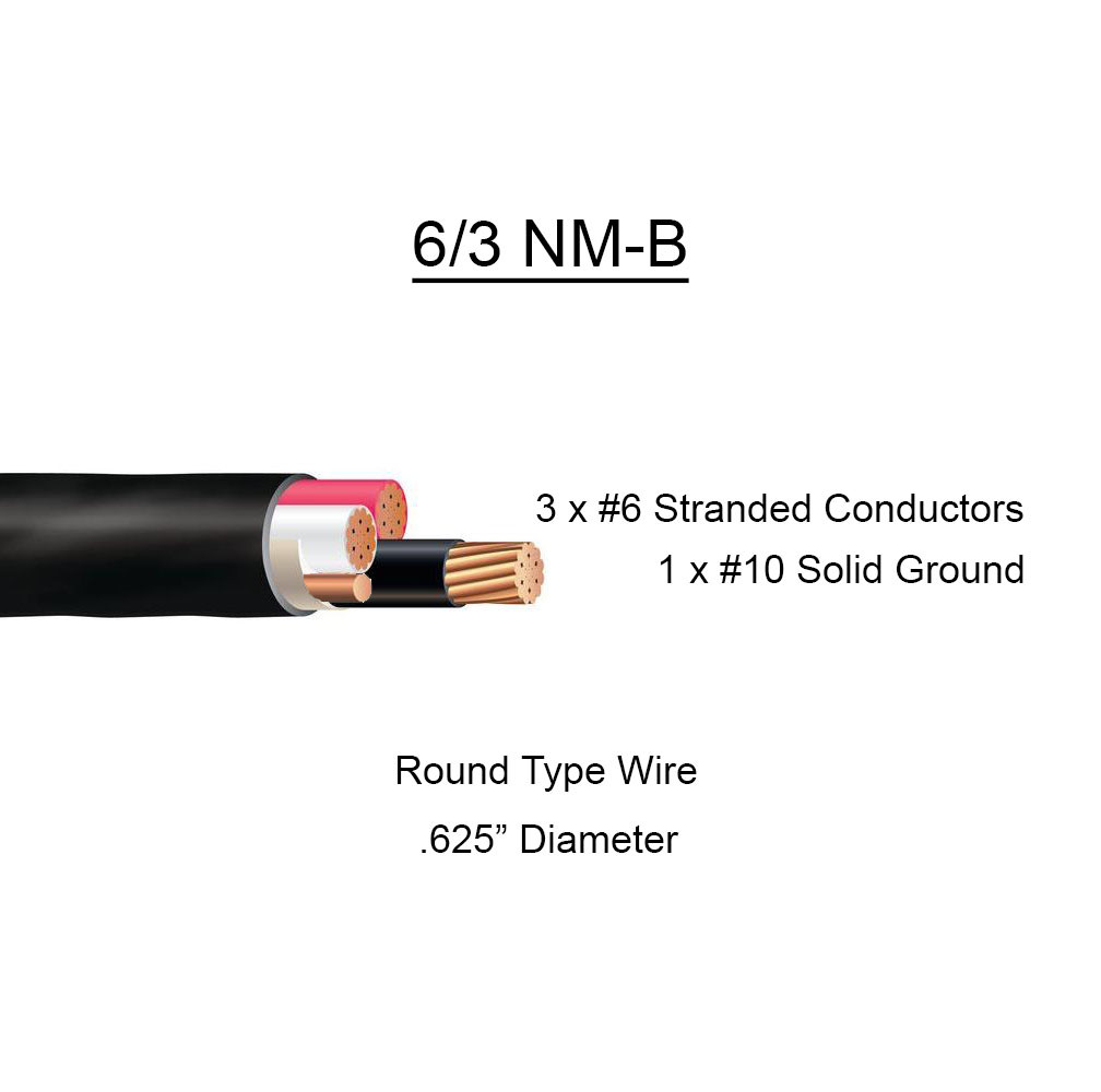 6/3 NM-B x 10' Southwire "Romex®" Electrical Cable