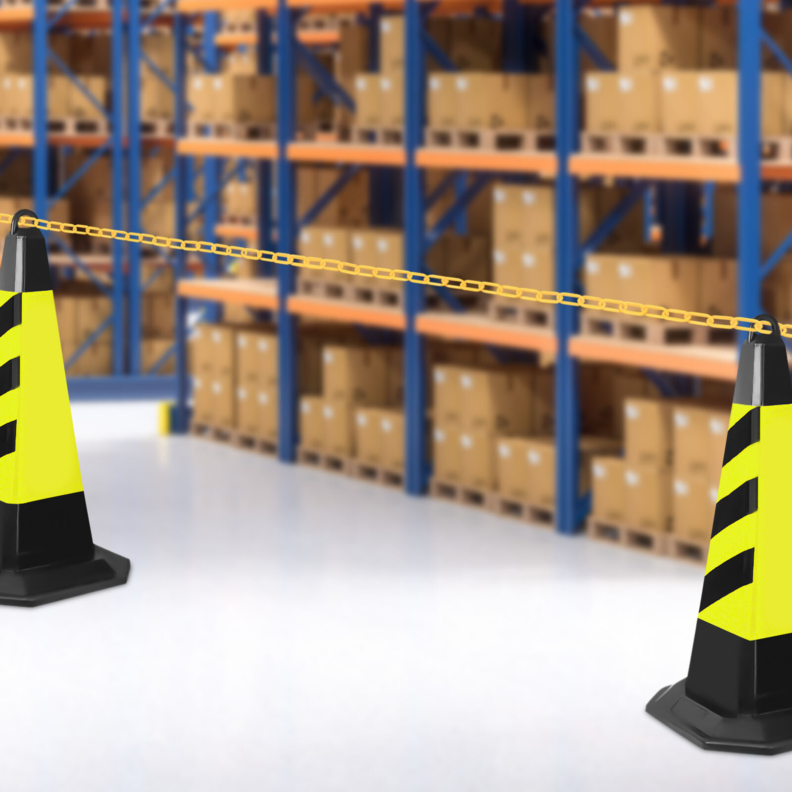200FT Connected Safety Chain Link Plastic Barrier Chain Crowd Control Barrier
