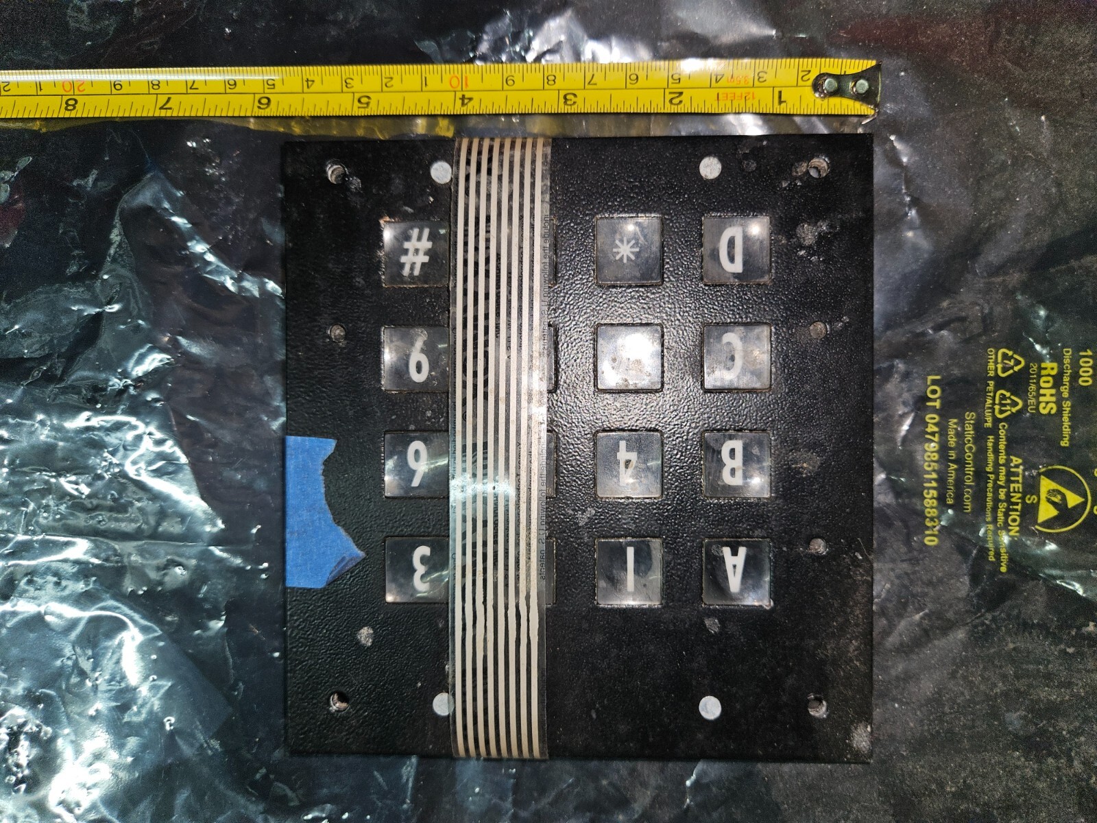 FASTCORP 631 820 Z400 Z-400 ICE CREAM VENDING MACHINE KEYPAD MEMBRANE Assembly