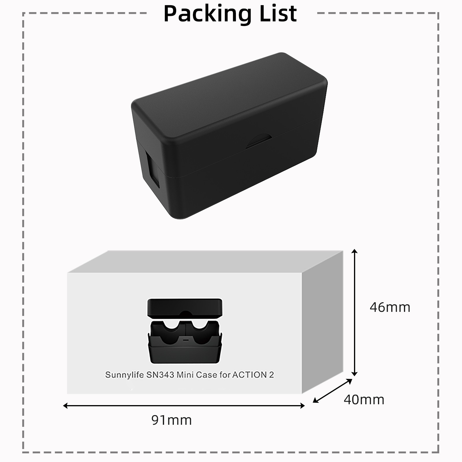 Dropproof Camera Storage Case Portable Protective Box Organizer For DJI Action 2