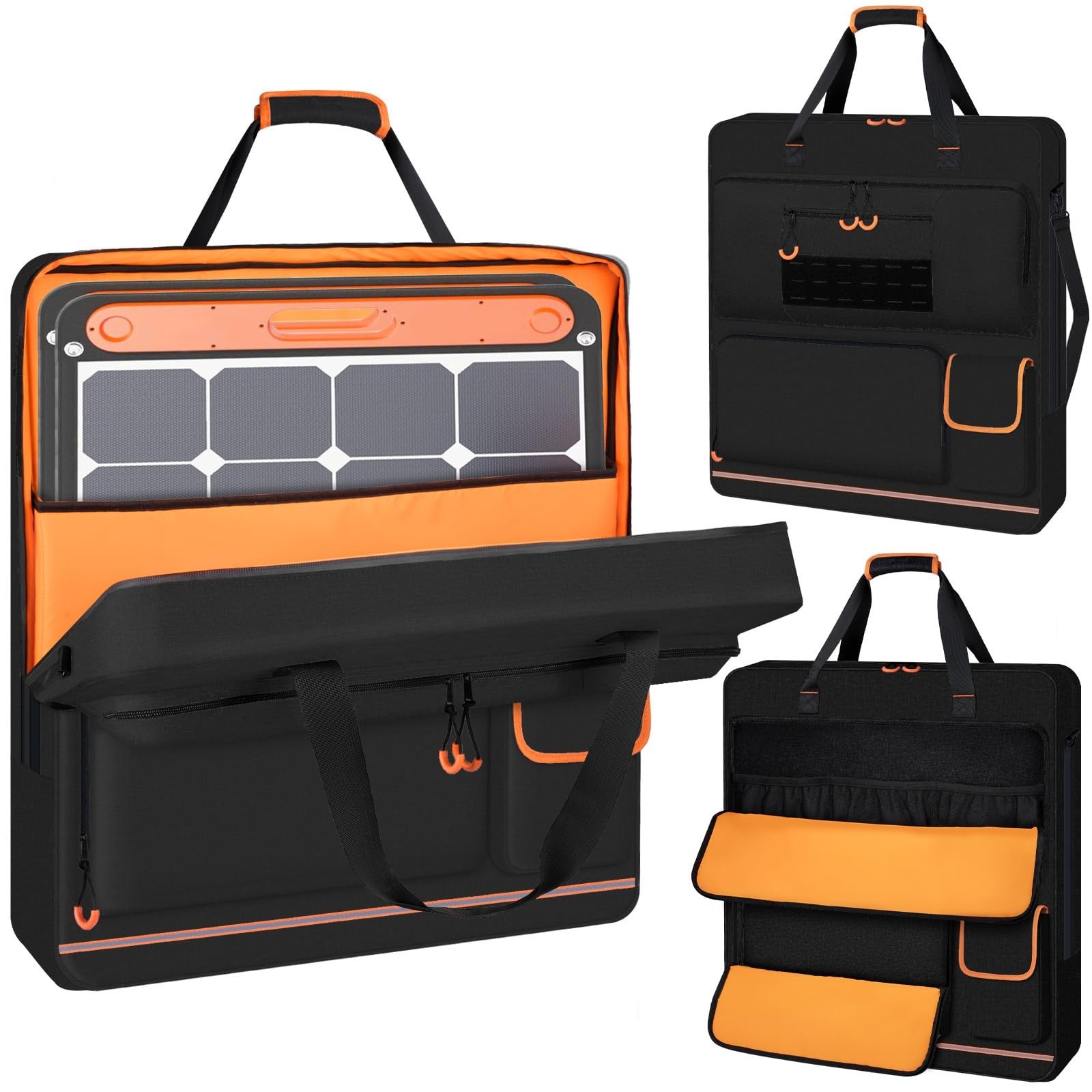 Wigojoy Solar Panel Bag for Jackery SolarSaga 100W 100X 200W Black