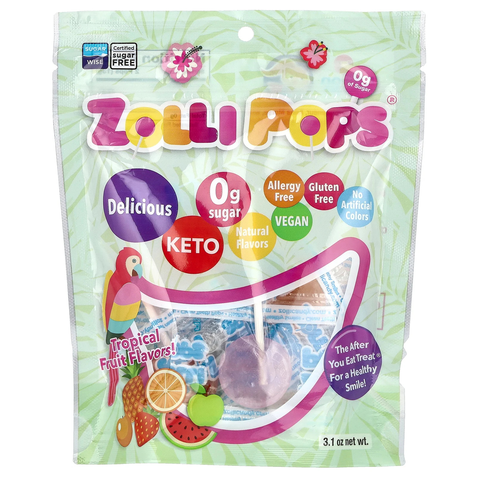 Original Clean Teeth Candy®, Tropical Fruit Flavors, 3.1 oz