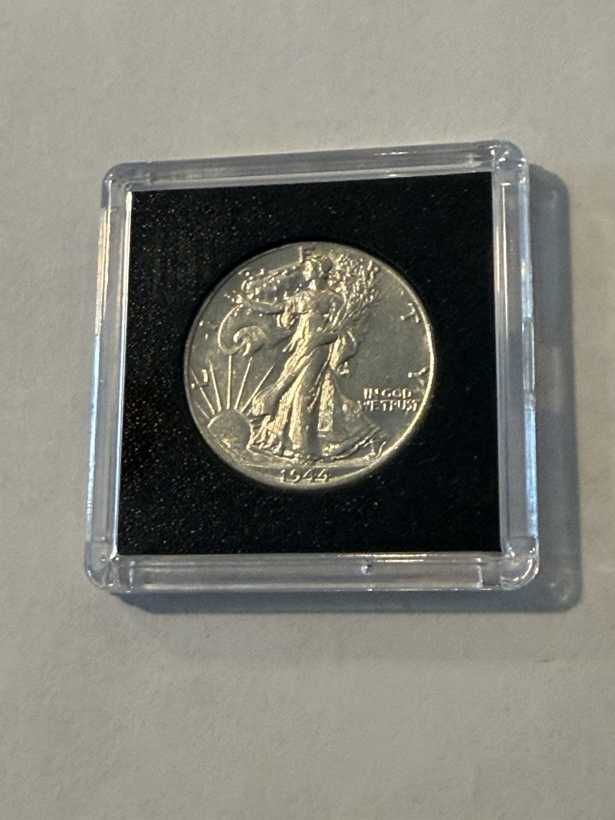 1944 SILVER WALKING LIBERTY HALF DOLLAR ALMOST UNCIRCULATED AU/UNC - CLEANED P