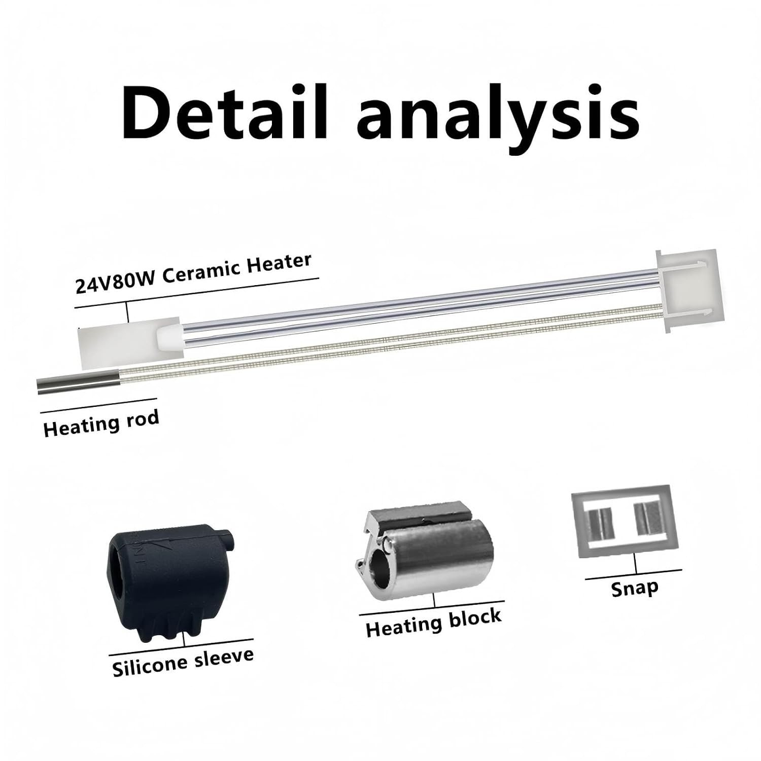 Kobra 3 Max Hotend Assembly Replacement, Includes Ceramic Heater Element, Sil...